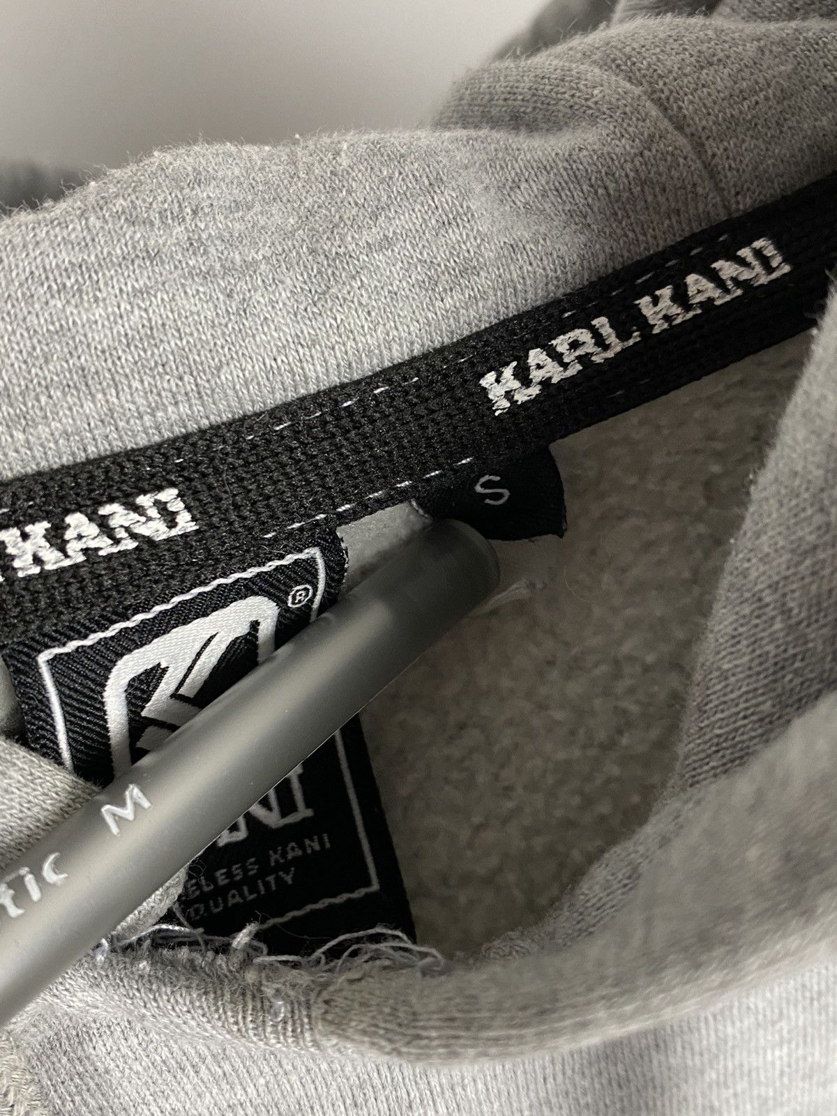 Karl Kani × Vintage Karl Kani vintage grey hoodie sweatshirt big logo Size US S / EU 44-46 / 1 - 7 Thumbnail