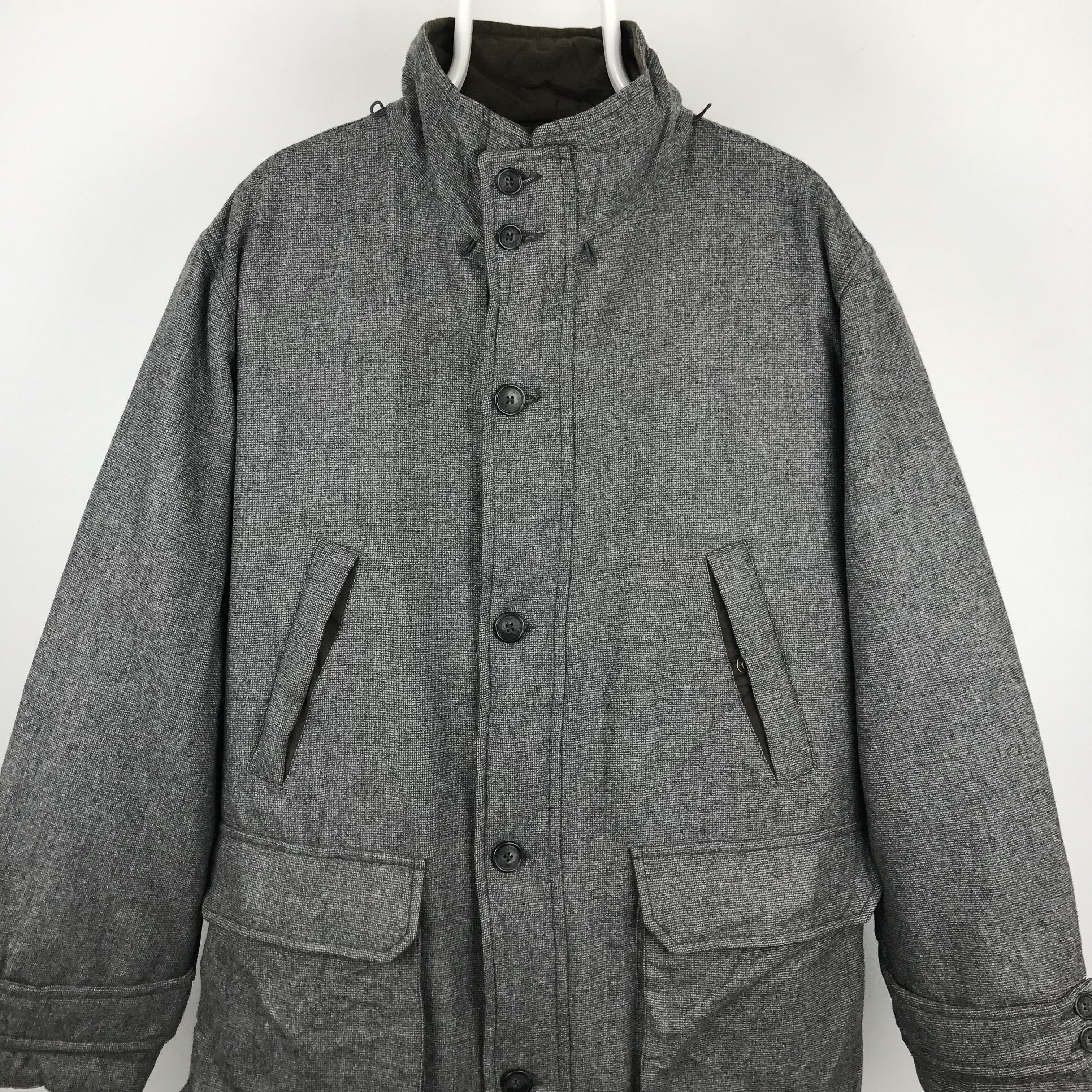 Henry Cotton's Z251 MASE IN ITALY HENRY COTTON'S PARKA WOOL JACKET Size US XL / EU 56 / 4 - 2 Thumbnail
