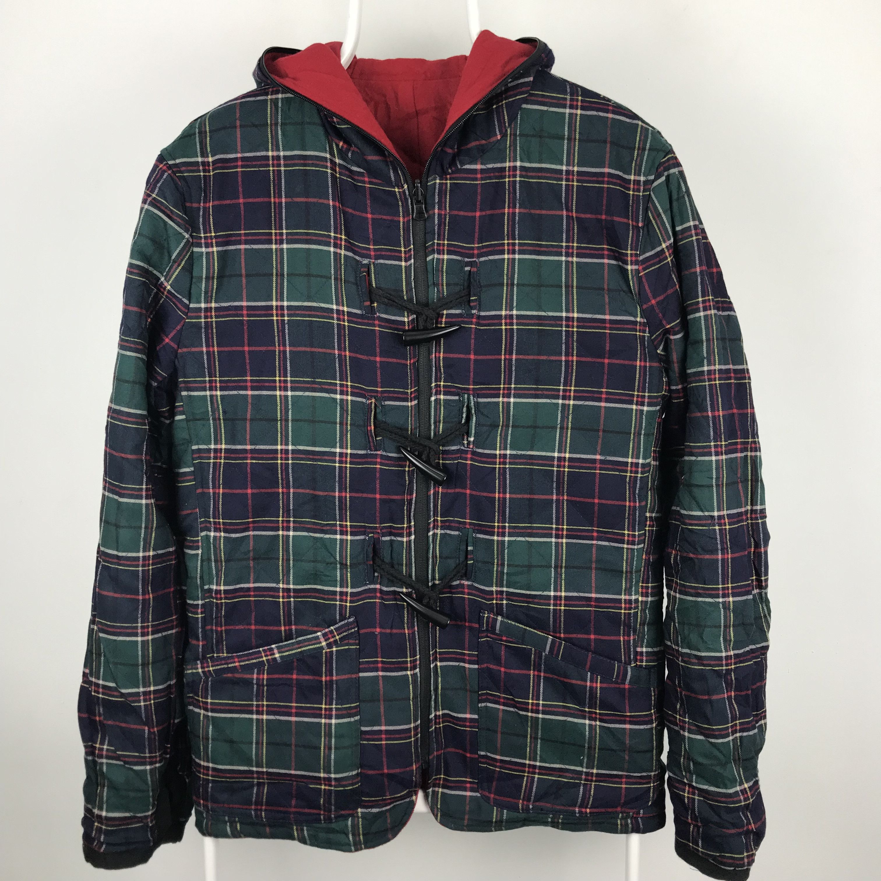 Japanese Brand z252 JAPAN V-MEN REVERSIBLE TARTAN WOOL JACKET NICE DESIGN Size US M / EU 48-50 / 2 - 4 Thumbnail