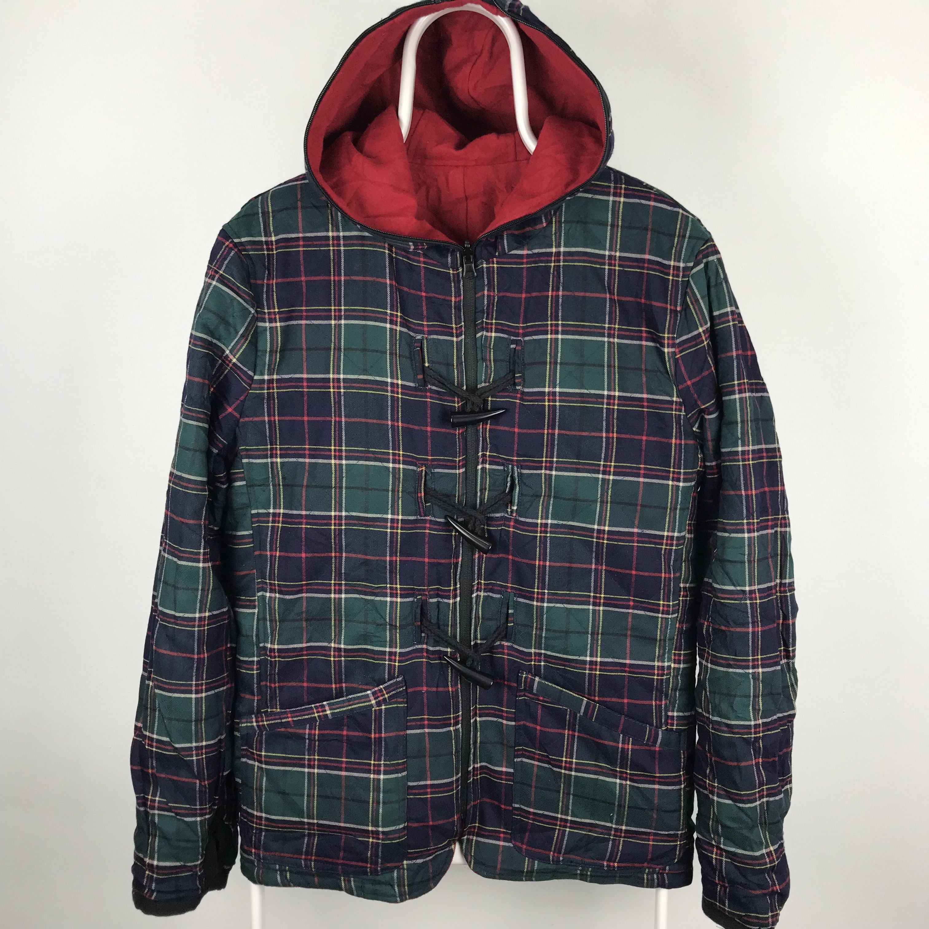 Japanese Brand z252 JAPAN V-MEN REVERSIBLE TARTAN WOOL JACKET NICE DESIGN Size US M / EU 48-50 / 2 - 3 Thumbnail