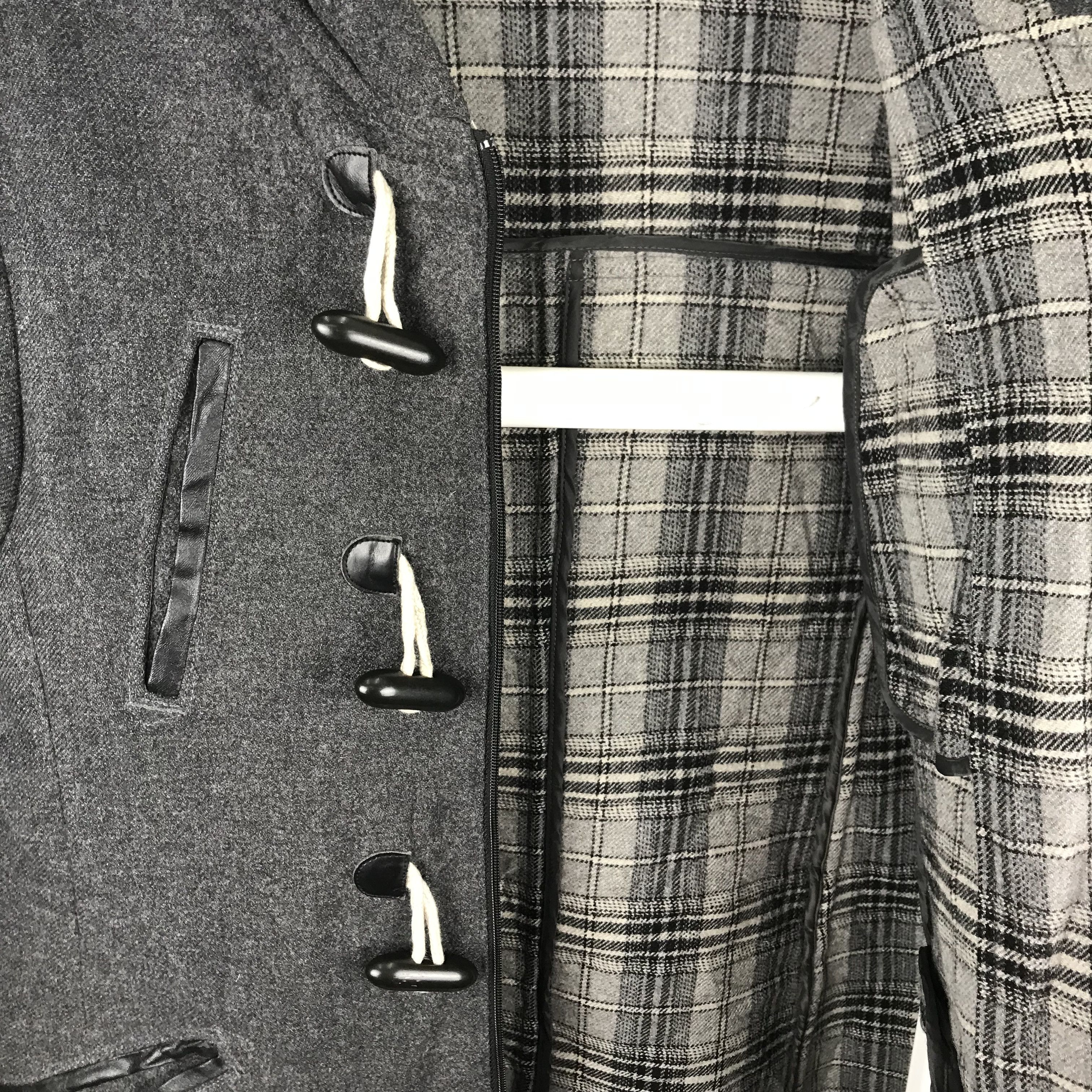 Japanese Brand Z253 COMME CA DU MODE TARTAN WOOL PARKAS JACKET Size XXL / US 16-18 / IT 52-54 - 5 Thumbnail