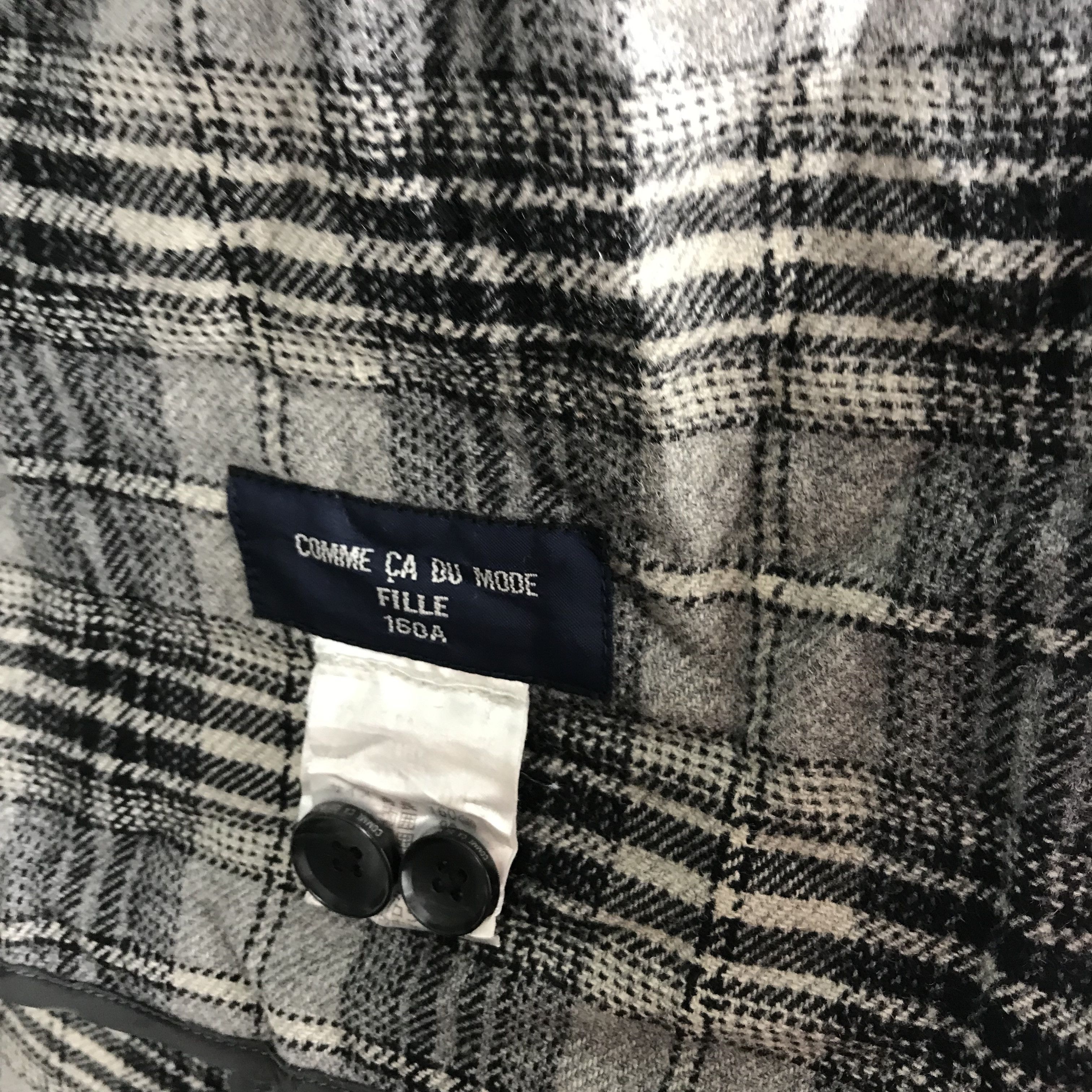 Japanese Brand Z253 COMME CA DU MODE TARTAN WOOL PARKAS JACKET Size XXL / US 16-18 / IT 52-54 - 4 Thumbnail