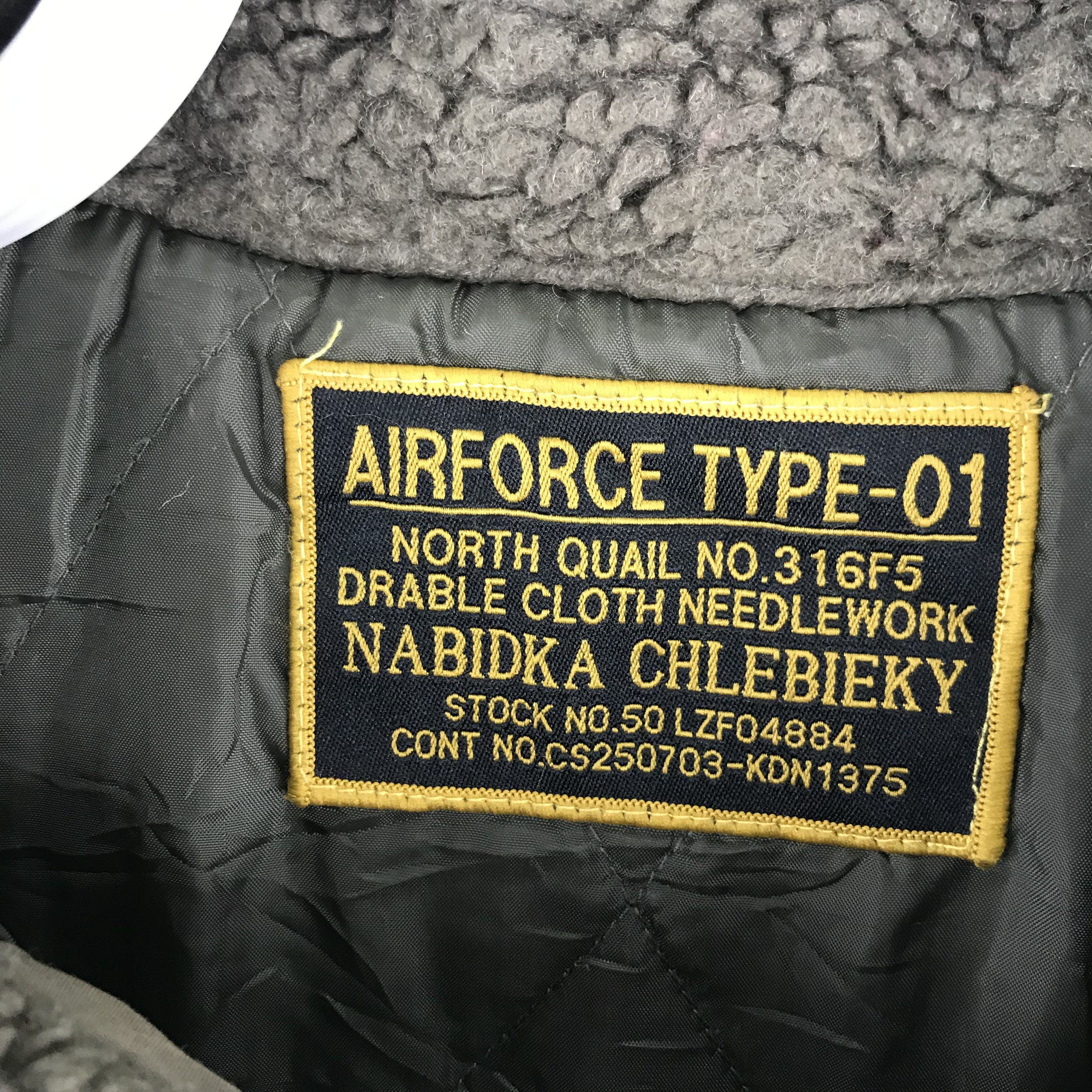 Other Z257 RARE! AIRFORCE TYPE-1 QUILTED WINTER ARMY STYLE JACKET Size US M / EU 48-50 / 2 - 7 Thumbnail