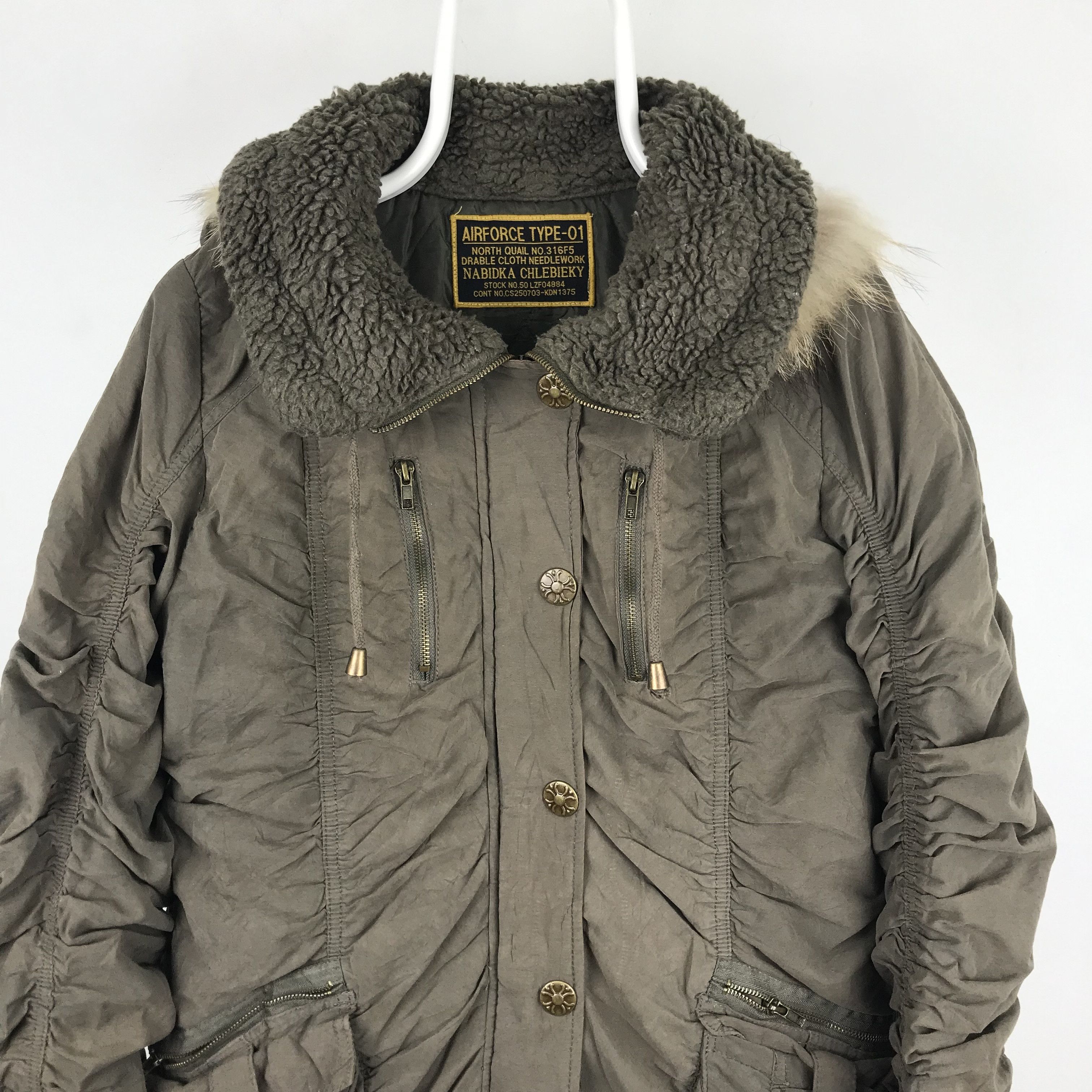Other Z257 RARE! AIRFORCE TYPE-1 QUILTED WINTER ARMY STYLE JACKET Size US M / EU 48-50 / 2 - 4 Thumbnail