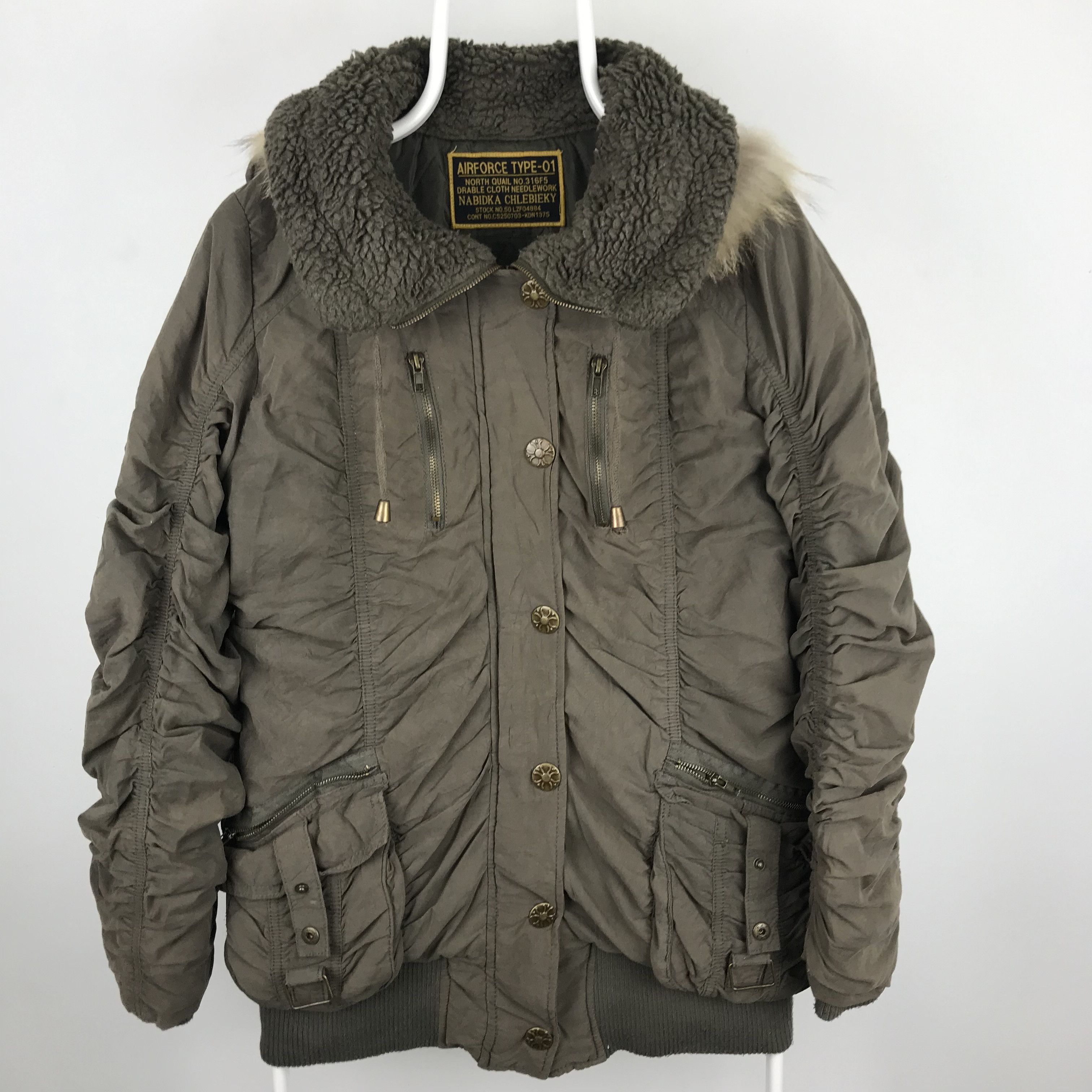 Other Z257 RARE! AIRFORCE TYPE-1 QUILTED WINTER ARMY STYLE JACKET Size US M / EU 48-50 / 2 - 3 Thumbnail