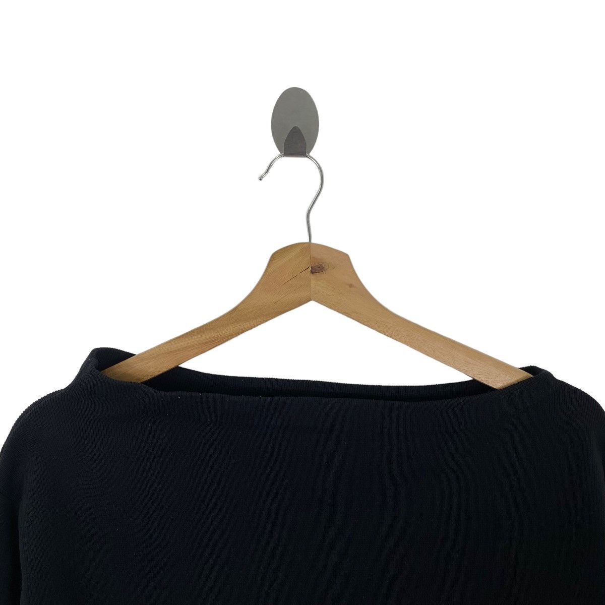 Japanese Brand BARAK Japanese Brand Tie Style Crop Top Black Shirt Size S / US 4 / IT 40 - 2 Thumbnail
