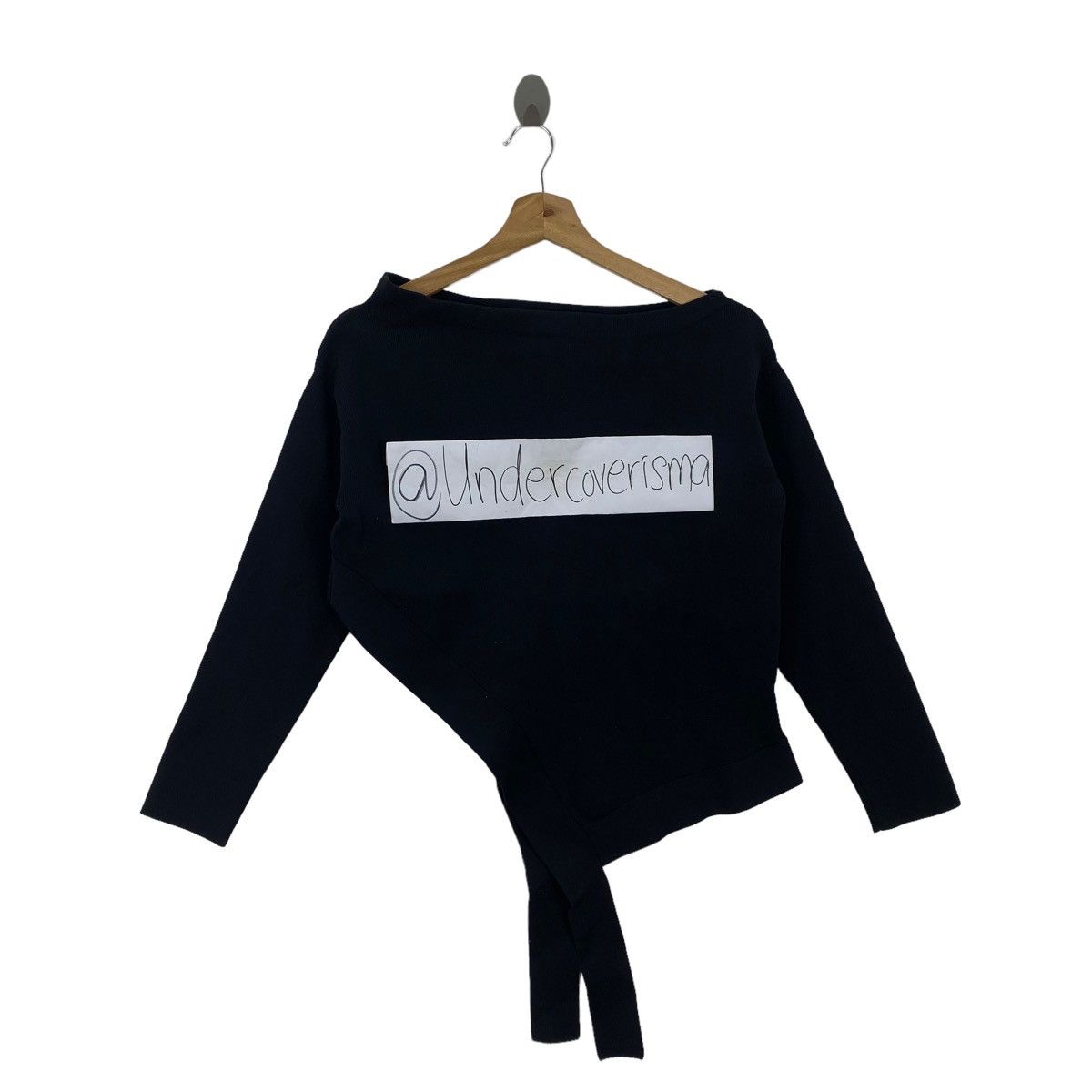 Japanese Brand BARAK Japanese Brand Tie Style Crop Top Black Shirt Size S / US 4 / IT 40 - 1 Thumbnail