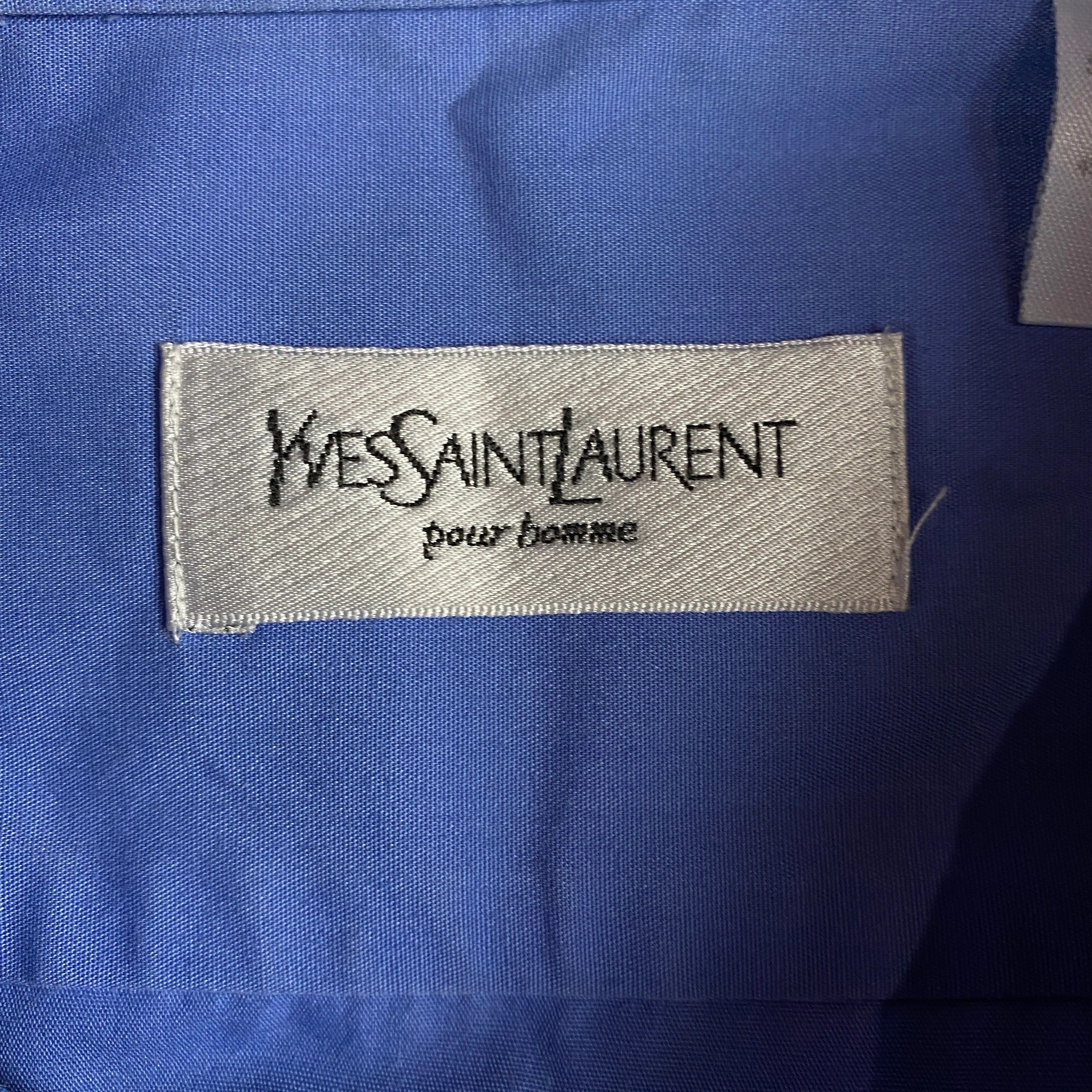 Vintage × Yves Saint Laurent Shirt Long Sleeve Yves Saint Laurent Vintage Size 43/17 Size US XL / EU 56 / 4 - 4 Thumbnail