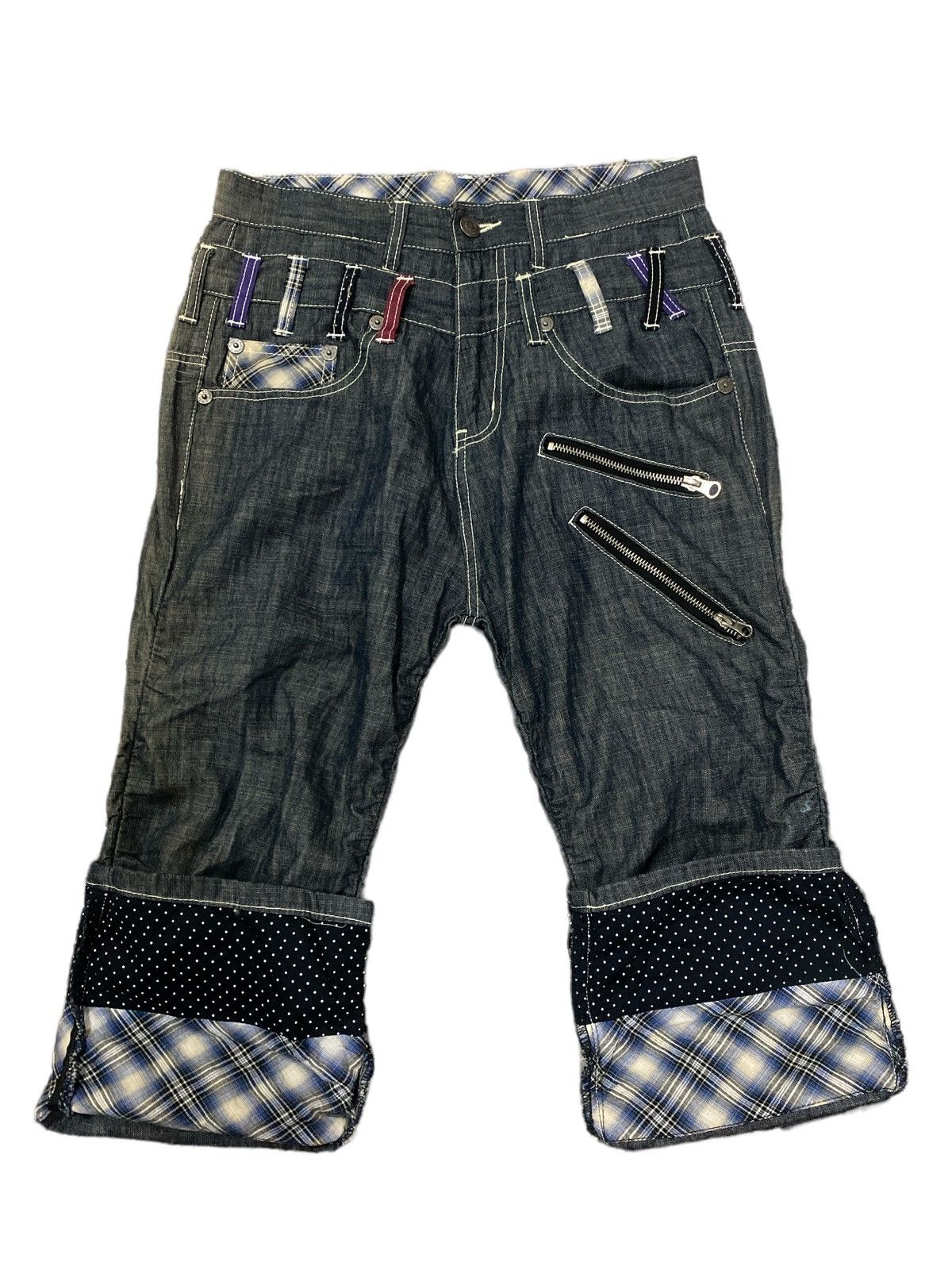 JapaneseBrand Double Waist Pleated Zipper Pant Shorts