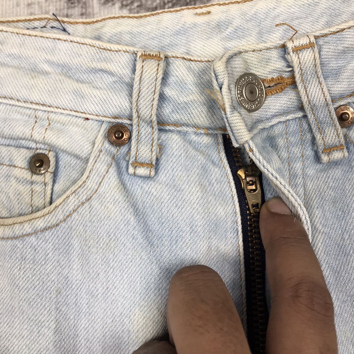 Levi's × Vintage Vintage Levis 626 Dirty Distressed High Waist Skinny Jeans Size 25" / US 0 / IT 36 - 9 Thumbnail