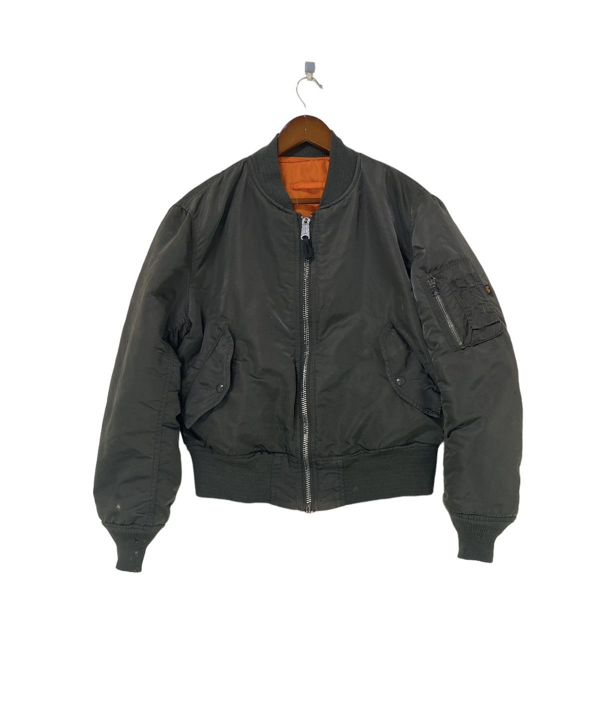 Vintage 90's Alpha Industries MA-1 Bomber Jacket Big Logo