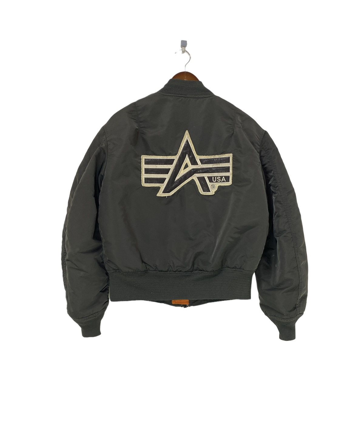 Vintage 90's Alpha Industries MA-1 Bomber Jacket Big Logo