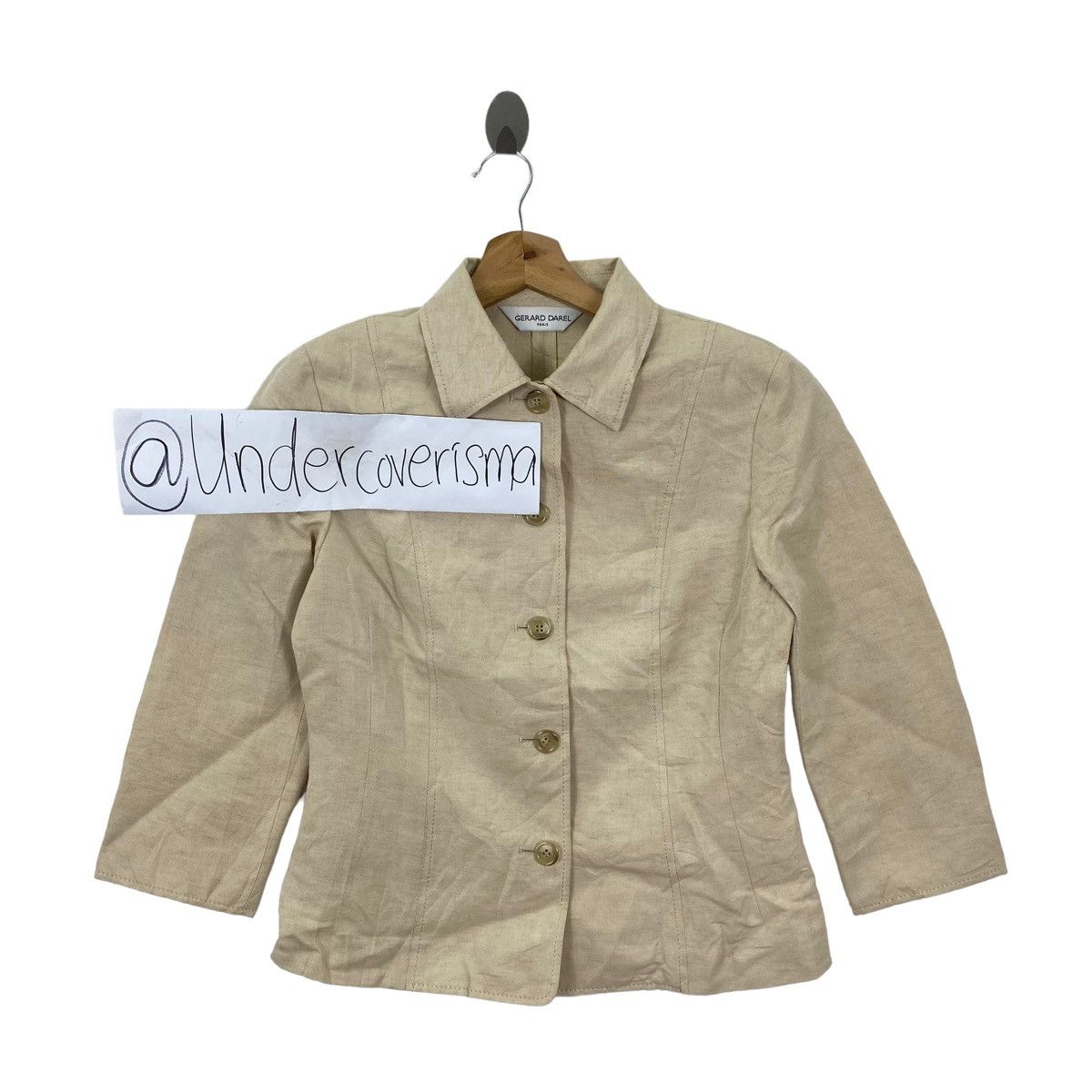 Vintage GERARD DAREL PARIS Button Up Short Style Cream Blazer Coat Size XS / US 0-2 / IT 36-38 - 1 Thumbnail