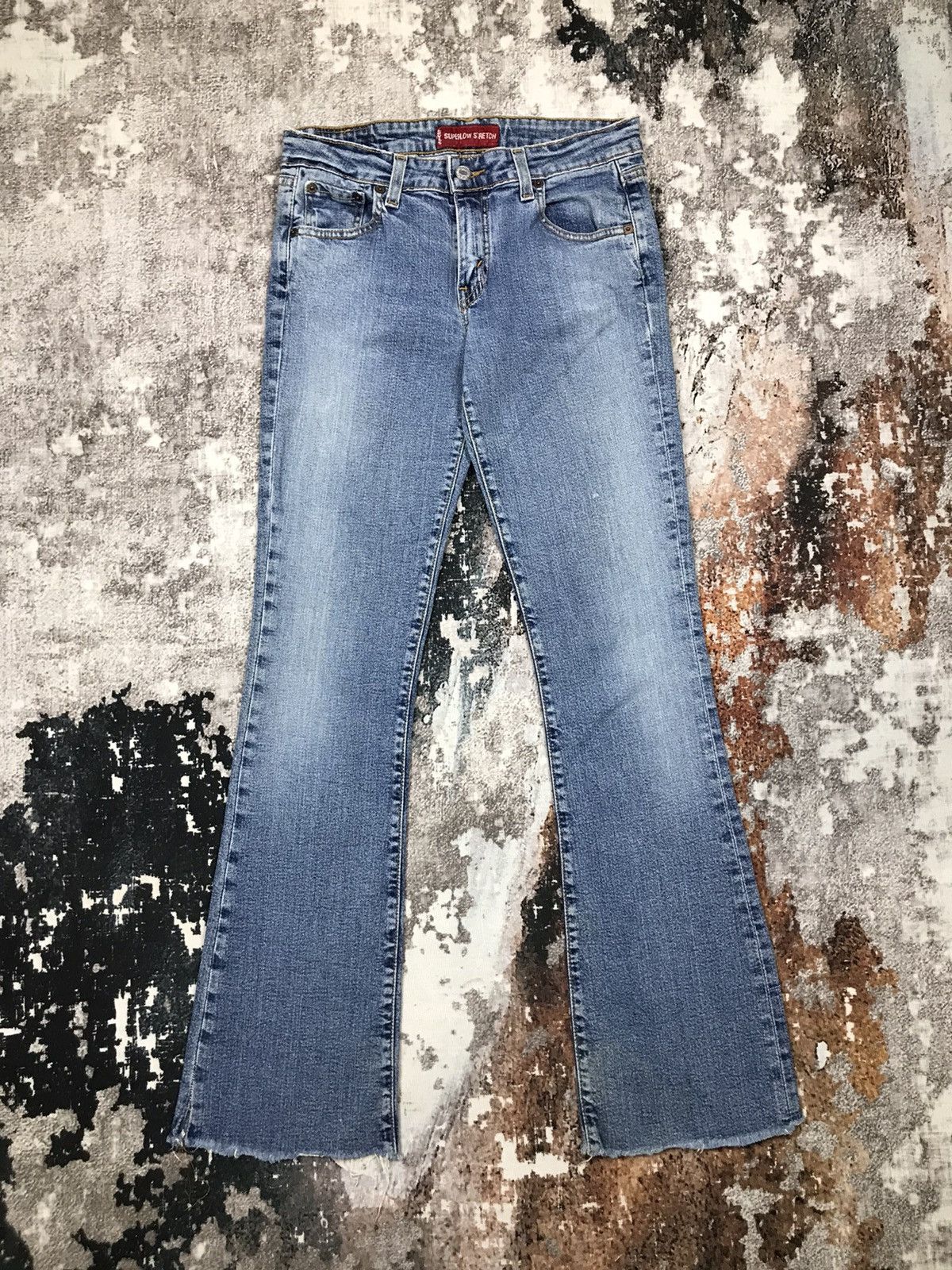 Levi's × Vintage Vintage Levis 518 Flare Light Wash Denim Jeans Size 29" - 1 Thumbnail