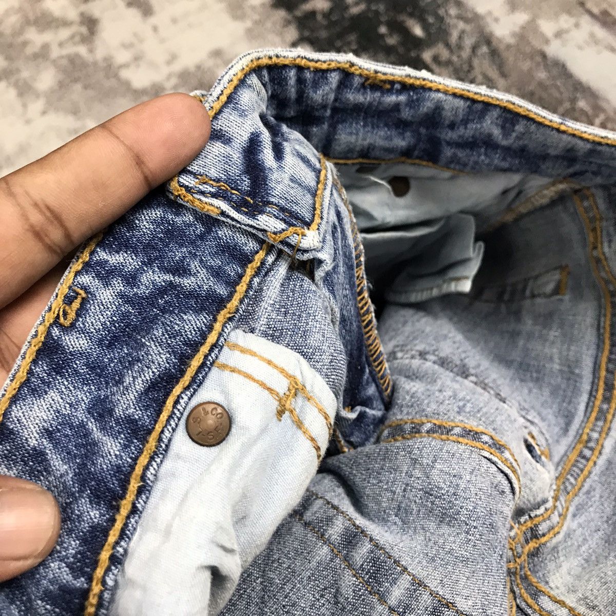 Levi's × Vintage Vintage Levis 518 Flare Light Wash Denim Jeans Size 29" - 15 Thumbnail