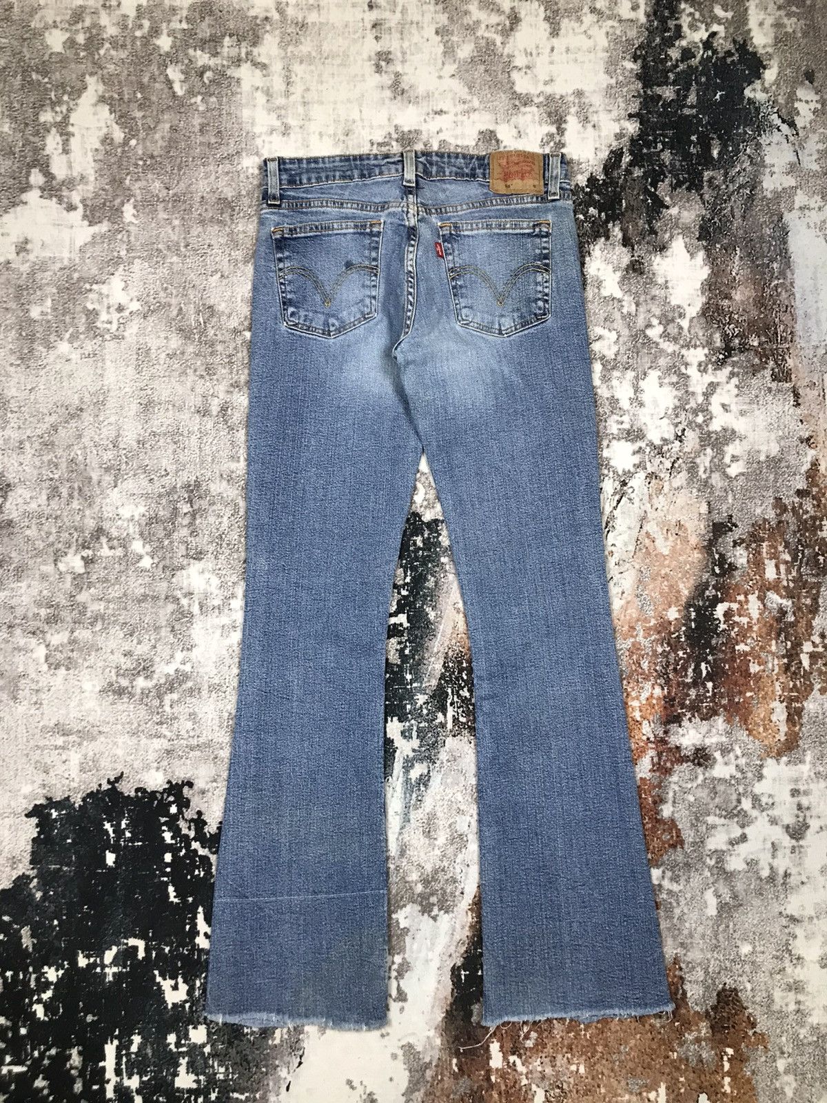 Levi's × Vintage Vintage Levis 518 Flare Light Wash Denim Jeans Size 29" - 8 Thumbnail