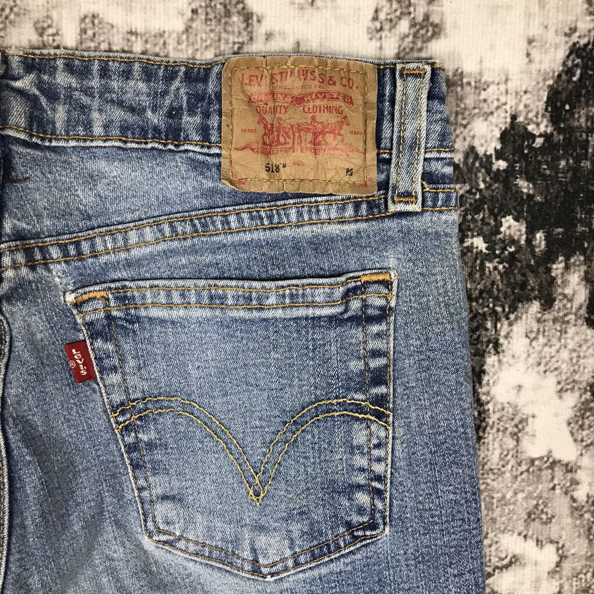 Levi's × Vintage Vintage Levis 518 Flare Light Wash Denim Jeans Size 29" - 11 Thumbnail