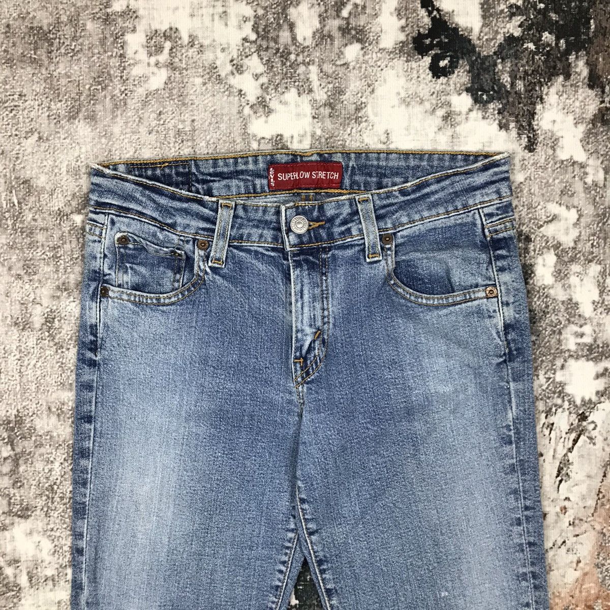 Levi's × Vintage Vintage Levis 518 Flare Light Wash Denim Jeans Size 29" - 3 Thumbnail