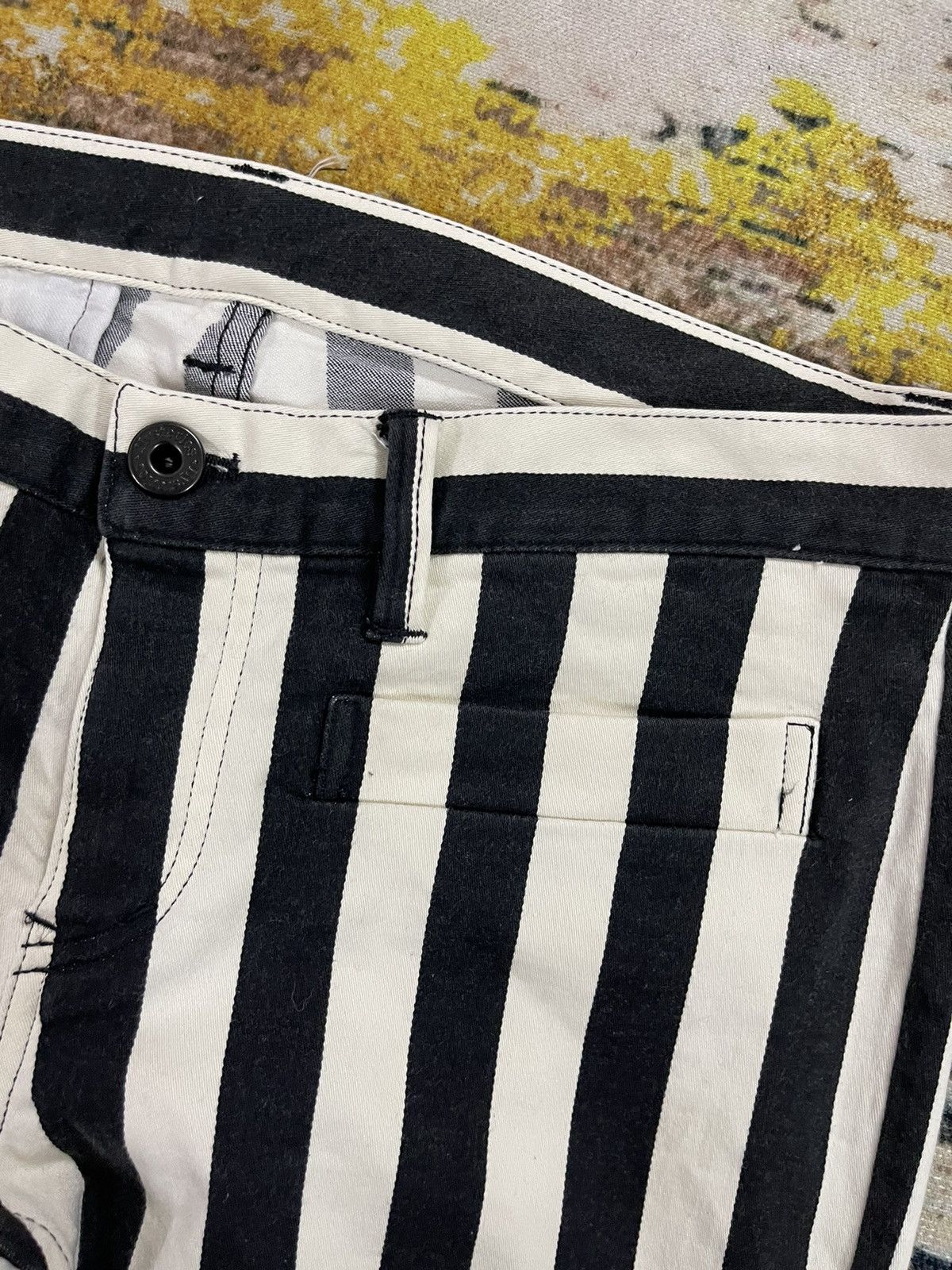 Hysteric Glamour 🇯🇵 Hysteric Glamour Striped Stretch Pants Size 30" / US 8 / IT 44 - 4 Thumbnail