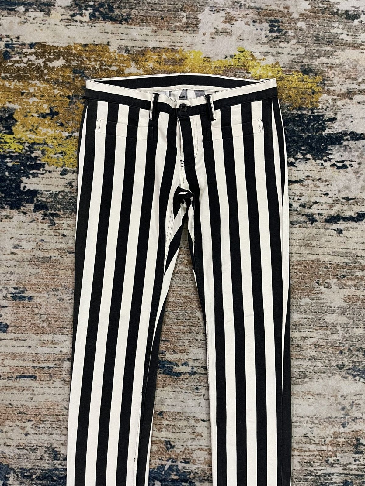 Hysteric Glamour 🇯🇵 Hysteric Glamour Striped Stretch Pants Size 30" / US 8 / IT 44 - 2 Thumbnail
