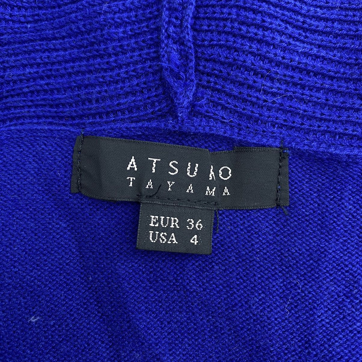 ATSURO TAYAMA ATSURO TAYAMA Japanese Designer Knit Collar Long Blue Vest Size S / US 4 / IT 40 - 3 Thumbnail