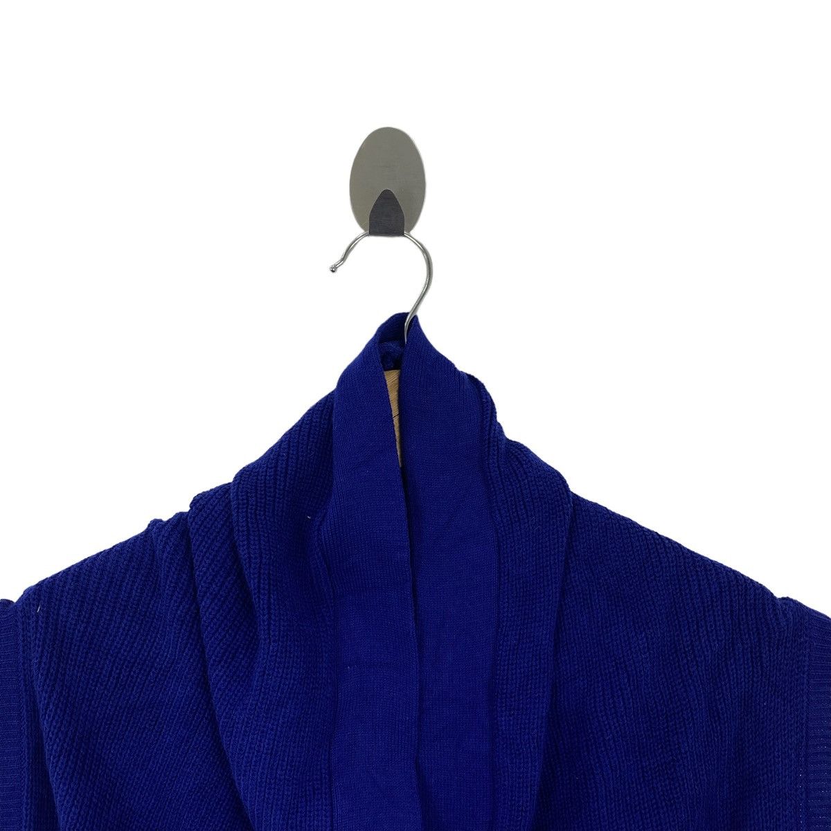 ATSURO TAYAMA ATSURO TAYAMA Japanese Designer Knit Collar Long Blue Vest Size S / US 4 / IT 40 - 2 Thumbnail