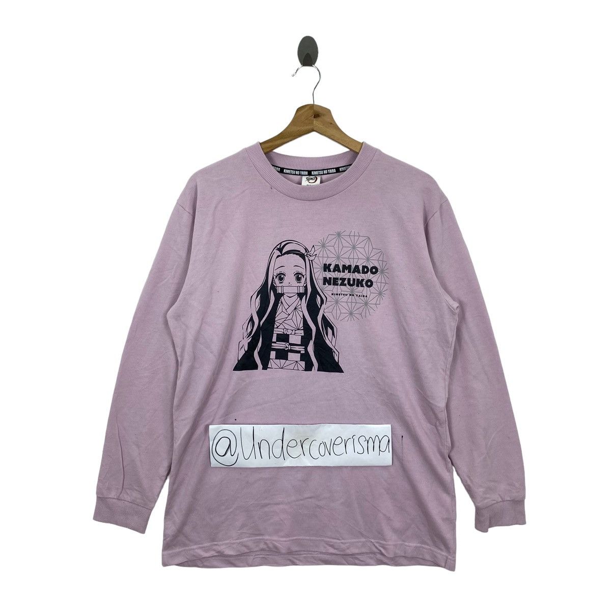 Japanese Brand KAMADO NEZUKO Kimetsu no Yaiba Anime Character Print Sleeve Size L / US 10 / IT 46 - 1 Thumbnail
