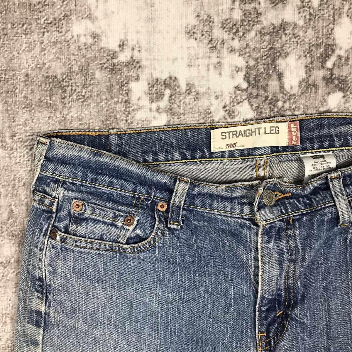 Levi's × Vintage Vintage Levis 505 Baggy Light Wash Distressed Denim Jeans Size 34" / US 12 / IT 48 - 4 Thumbnail