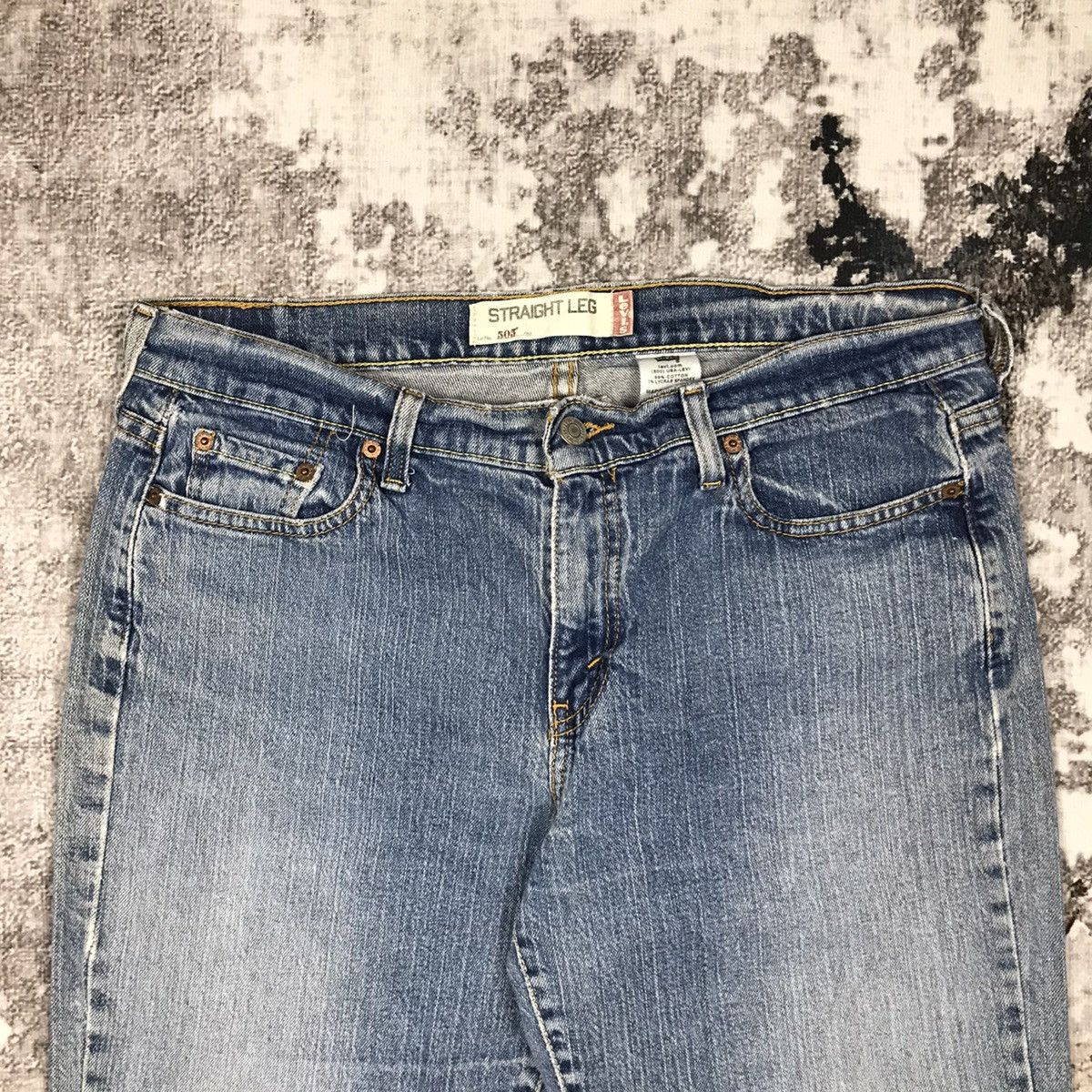 Levi's × Vintage Vintage Levis 505 Baggy Light Wash Distressed Denim Jeans Size 34" / US 12 / IT 48 - 3 Thumbnail
