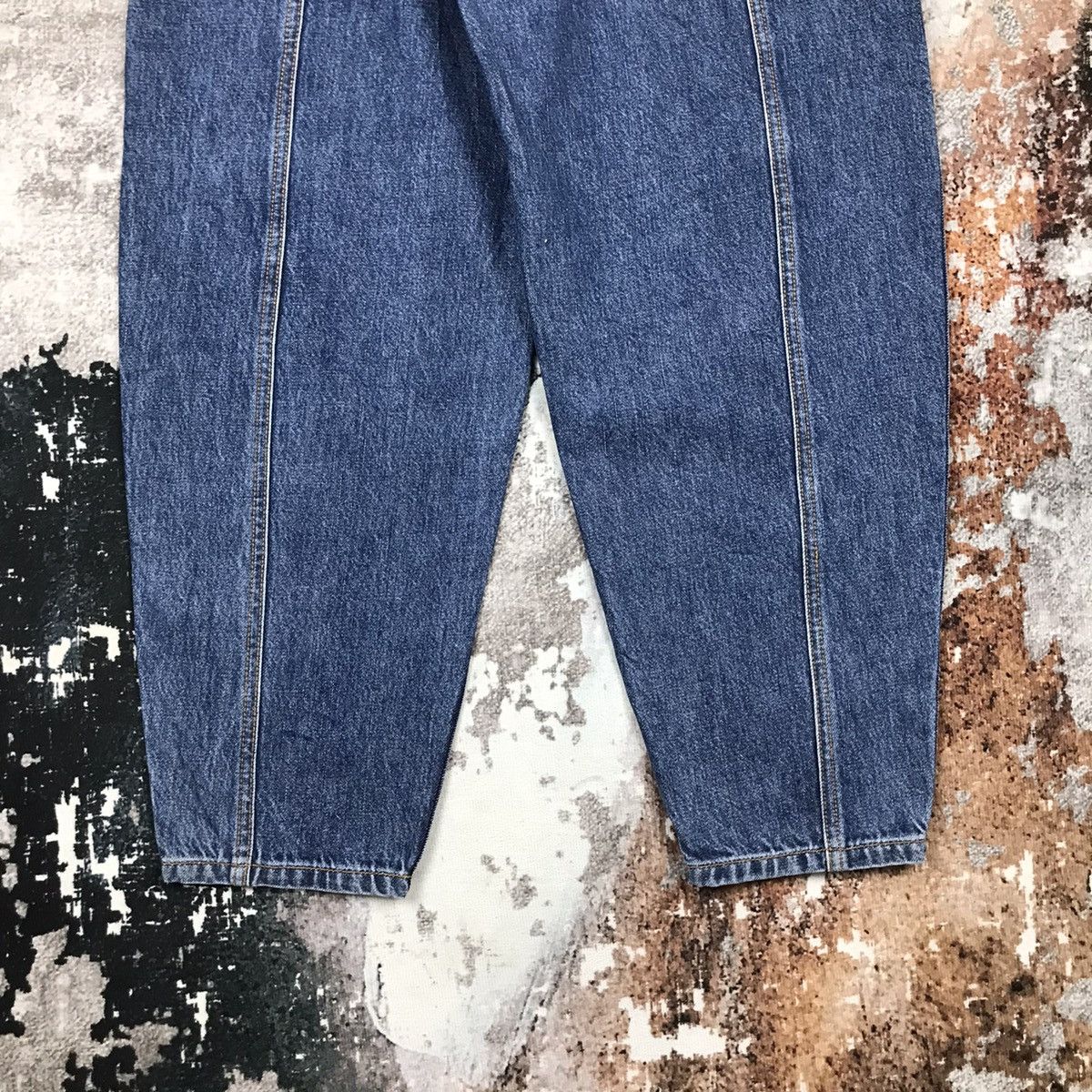 Zara Patchwork Bagyy High Waist Design Anke Denim Jeans