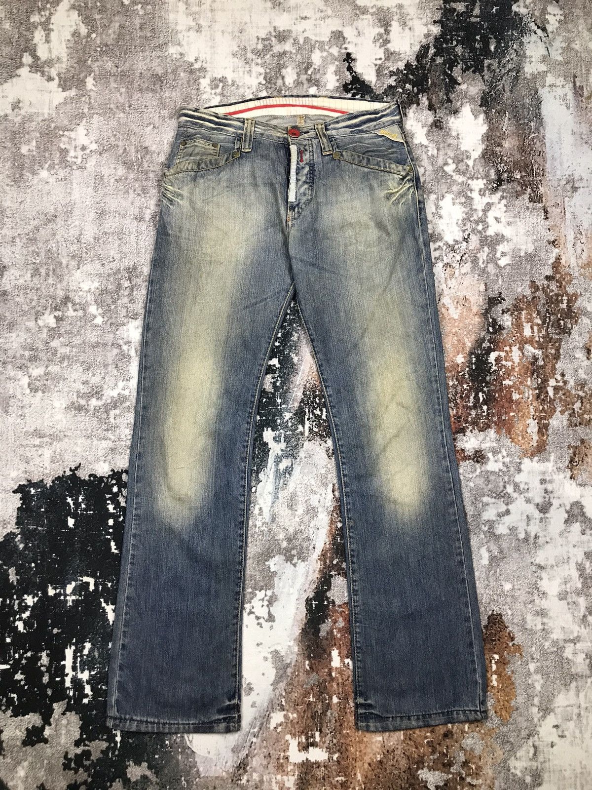 Replay × Vintage Vintage Replay Flare Designs Light Wash Denim Jeans Size 29" - 1 Thumbnail