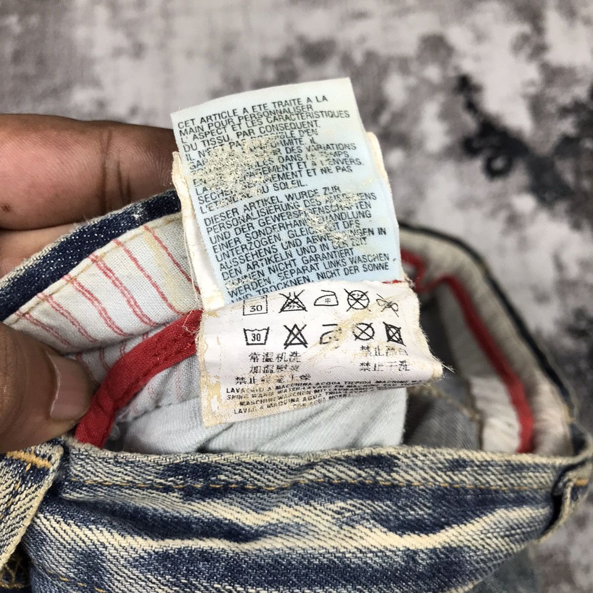 Replay × Vintage Vintage Replay Flare Designs Light Wash Denim Jeans Size 29" - 12 Thumbnail