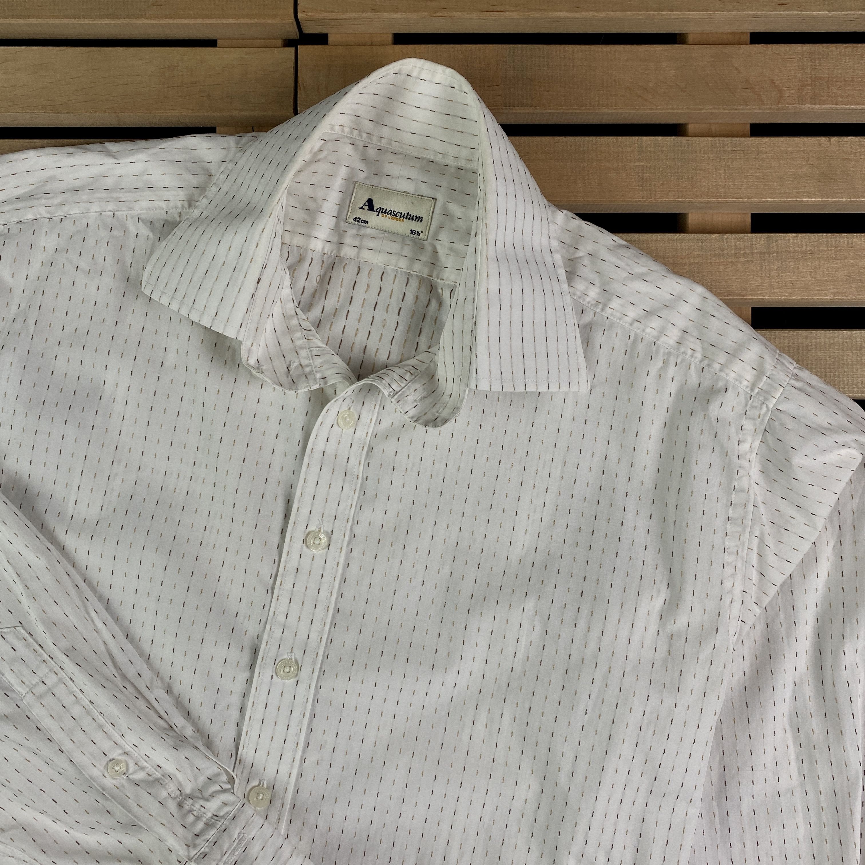 Aquascutum × Vintage Mens Shirt Long Sleeve Aquascutum Vintage Size 42 / 16.5 Size US L / EU 52-54 / 3 - 2 Thumbnail