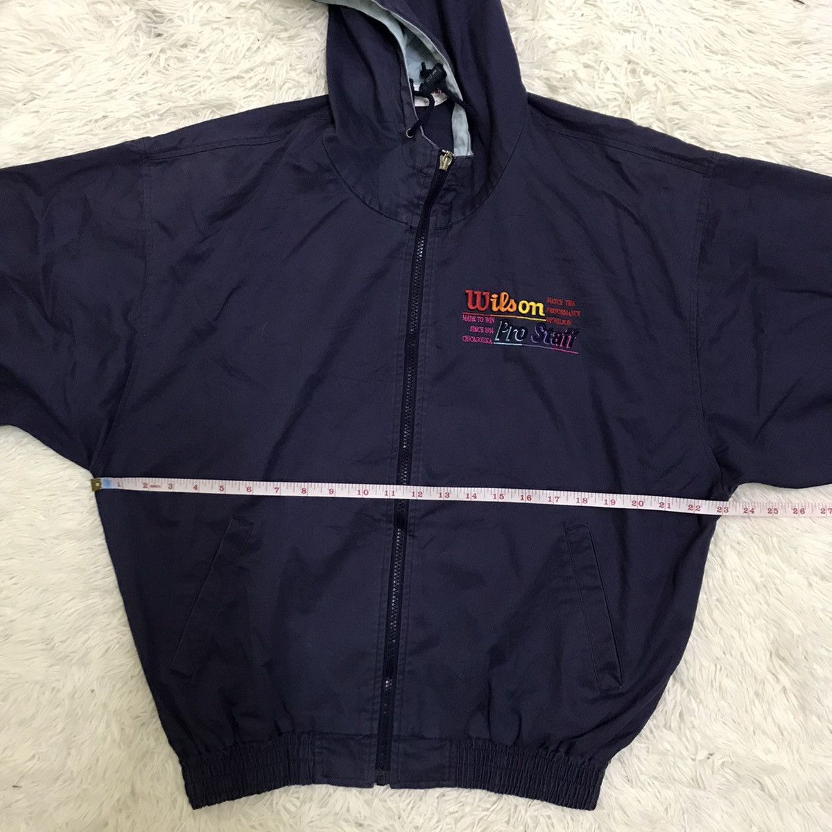 Vintage × Wilson Vintage 90s wilson embroidery biglogo jacket hoodie Size US L / EU 52-54 / 3 - 12 Thumbnail