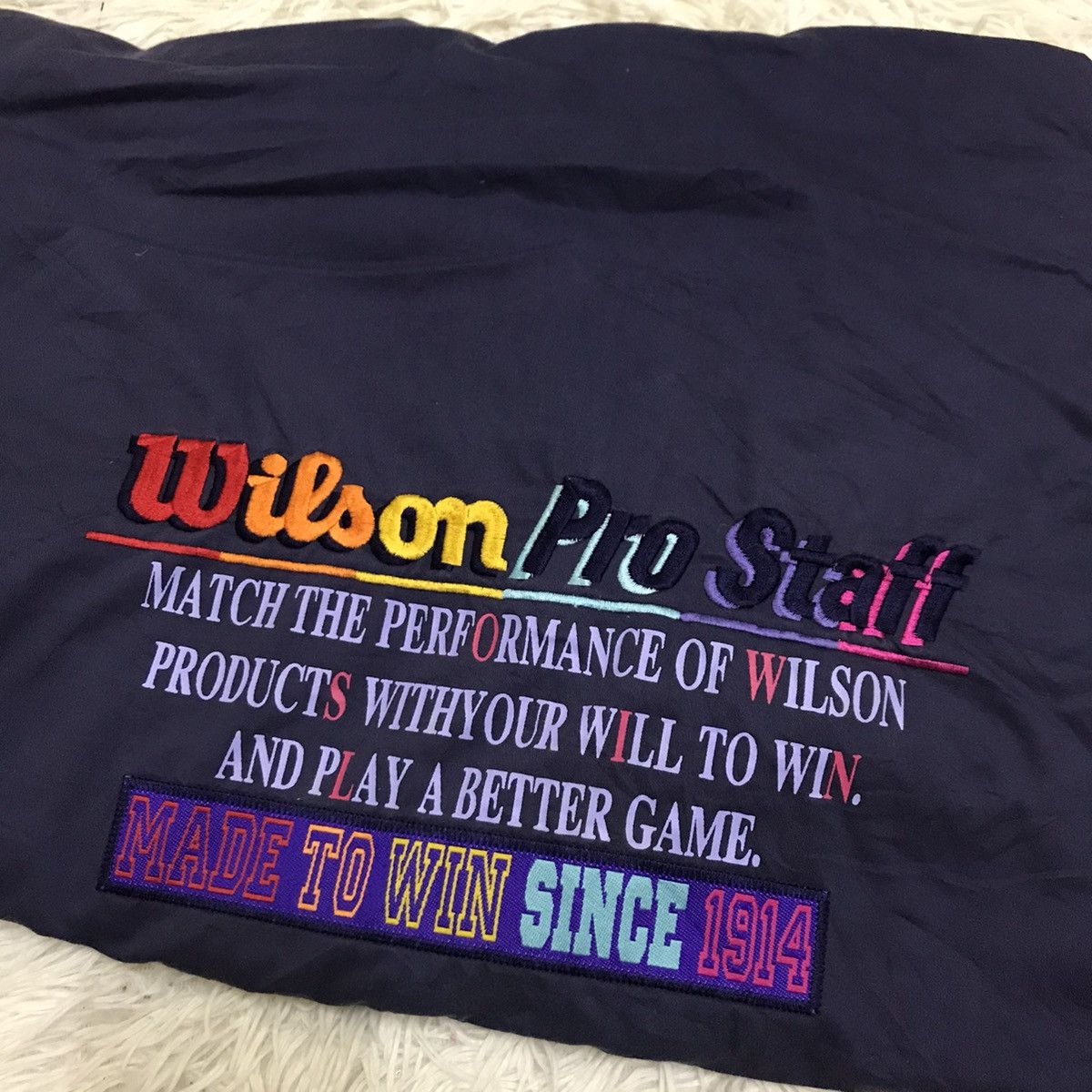 Vintage × Wilson Vintage 90s wilson embroidery biglogo jacket hoodie Size US L / EU 52-54 / 3 - 11 Thumbnail