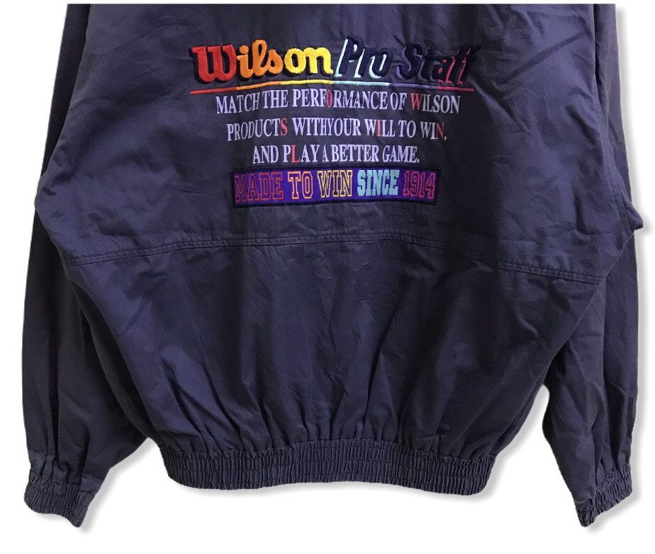 Vintage × Wilson Vintage 90s wilson embroidery biglogo jacket hoodie Size US L / EU 52-54 / 3 - 3 Thumbnail