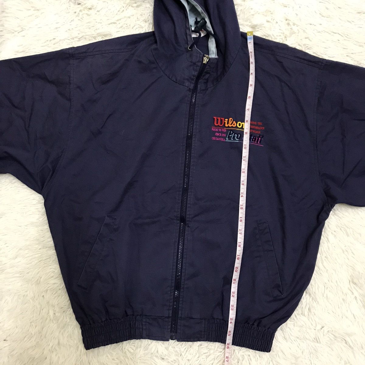 Vintage × Wilson Vintage 90s wilson embroidery biglogo jacket hoodie Size US L / EU 52-54 / 3 - 13 Thumbnail