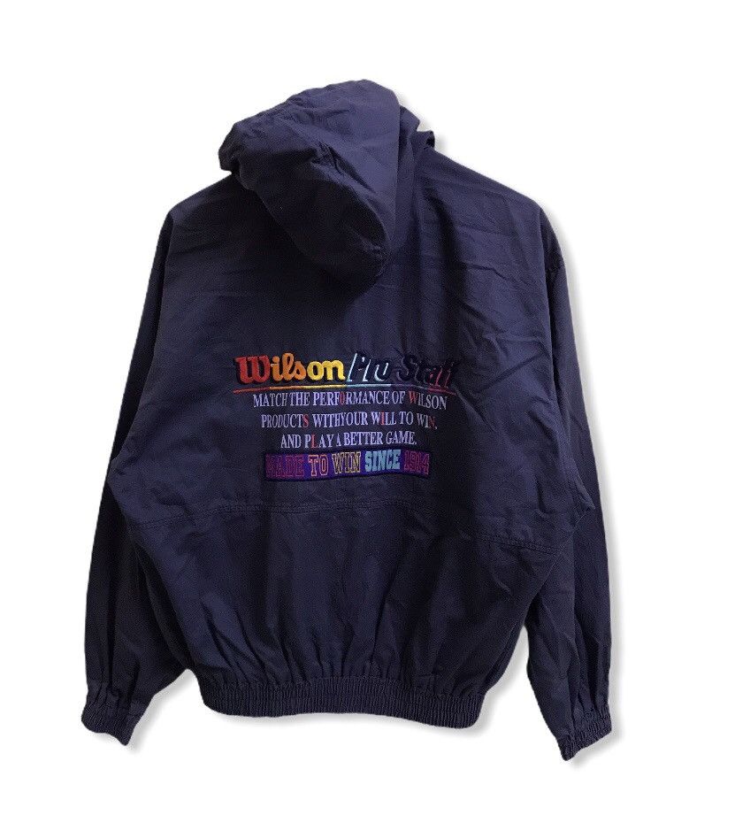 Vintage × Wilson Vintage 90s wilson embroidery biglogo jacket hoodie Size US L / EU 52-54 / 3 - 1 Thumbnail