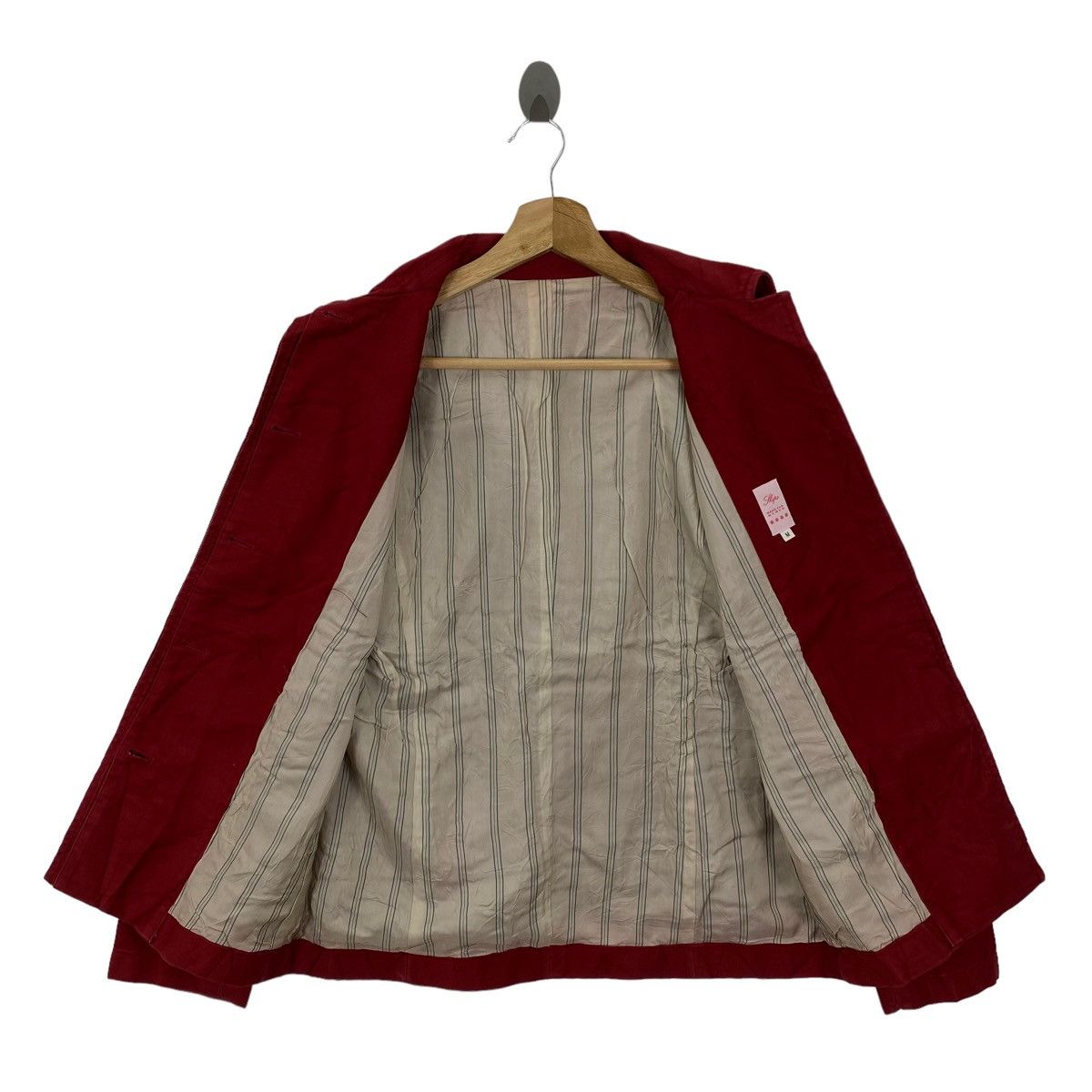 SHIPS Vintage SHIPS For Women Red Jeans Plain Coat Jacket Size M / US 6-8 / IT 42-44 - 3 Thumbnail