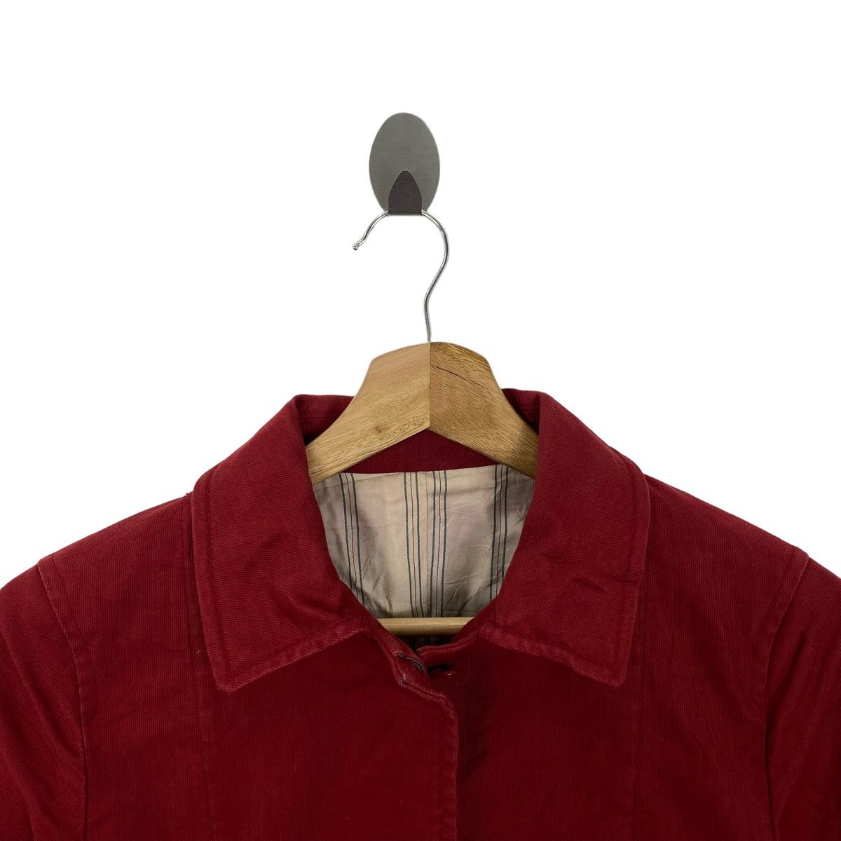 SHIPS Vintage SHIPS For Women Red Jeans Plain Coat Jacket Size M / US 6-8 / IT 42-44 - 2 Thumbnail