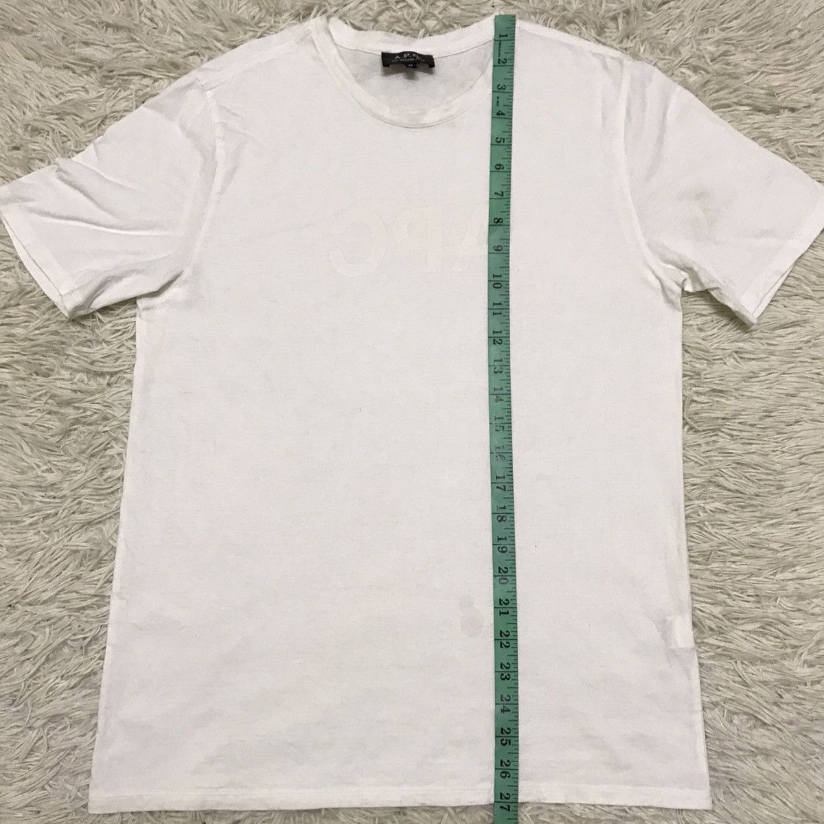 A.P.C. A.P.C white biglogo tshirt Size US S / EU 44-46 / 1 - 9 Thumbnail