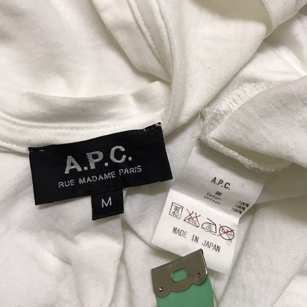 A.P.C. A.P.C white biglogo tshirt Size US S / EU 44-46 / 1 - 7 Thumbnail