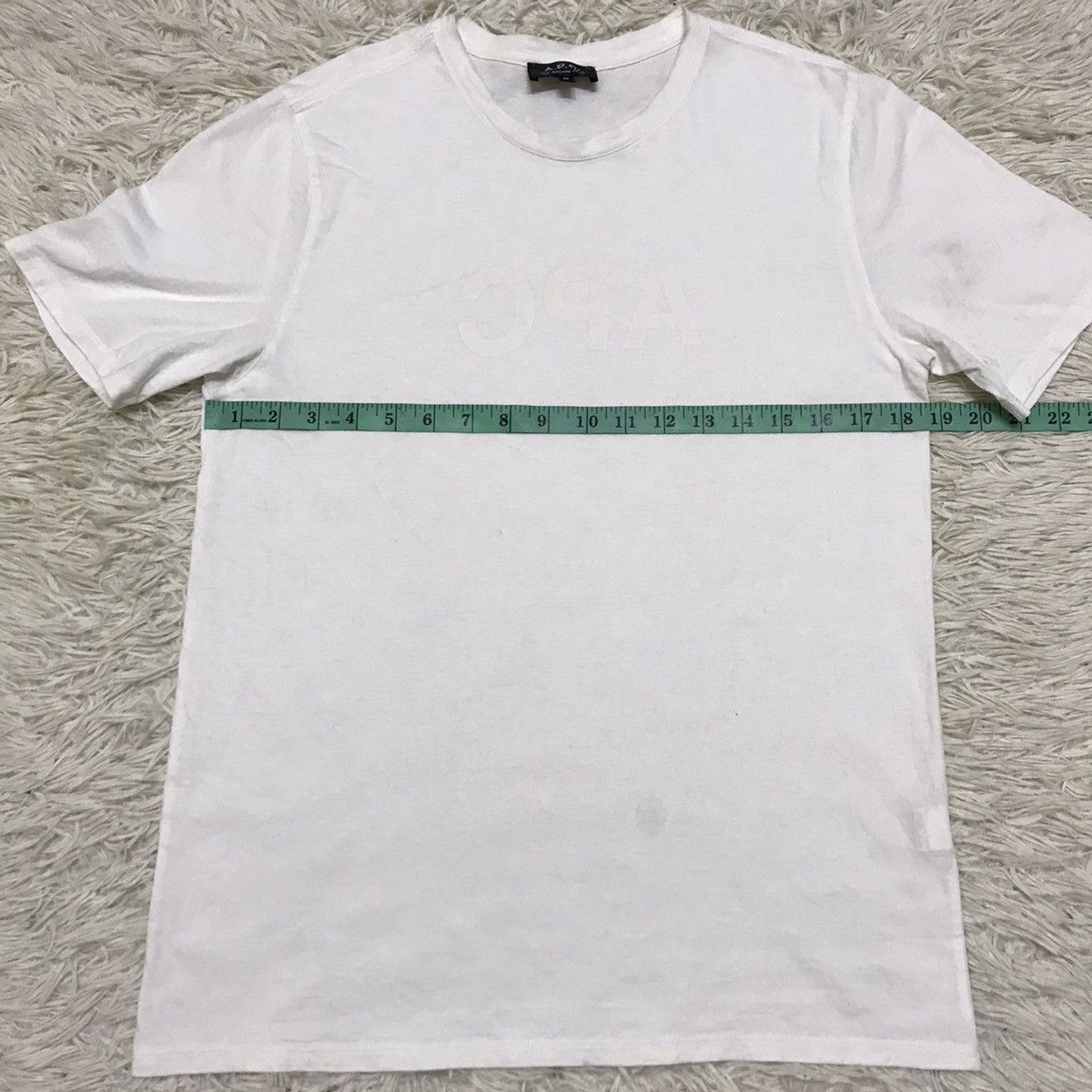 A.P.C. A.P.C white biglogo tshirt Size US S / EU 44-46 / 1 - 8 Thumbnail