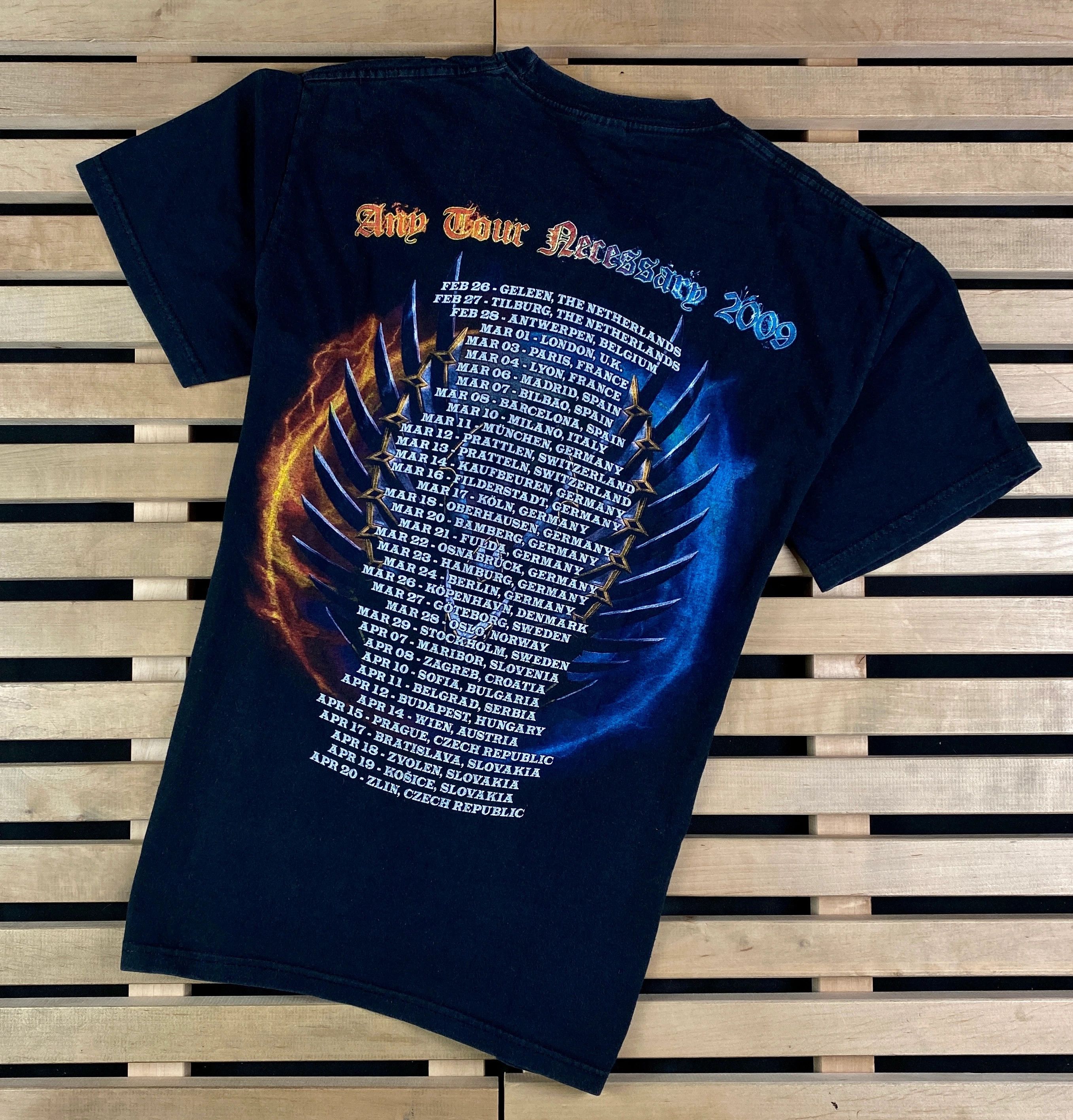 Band Tees × Vintage Mens Vintage T Shirt HammerFall Tour 2009 Size M Size US M / EU 48-50 / 2 - 7 Thumbnail