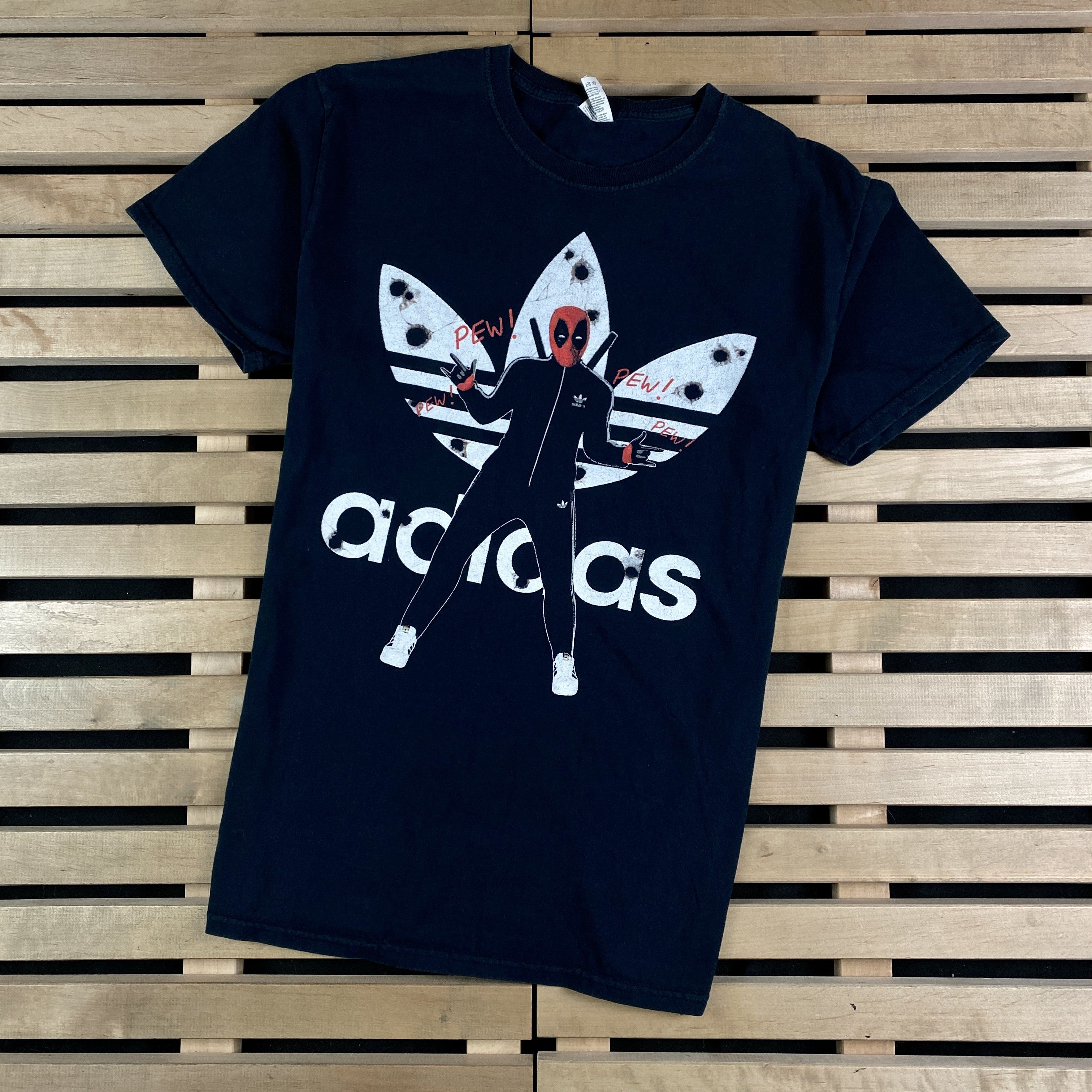 Mens Vintage T Shirt Adidas Originals Merch Humor Size M