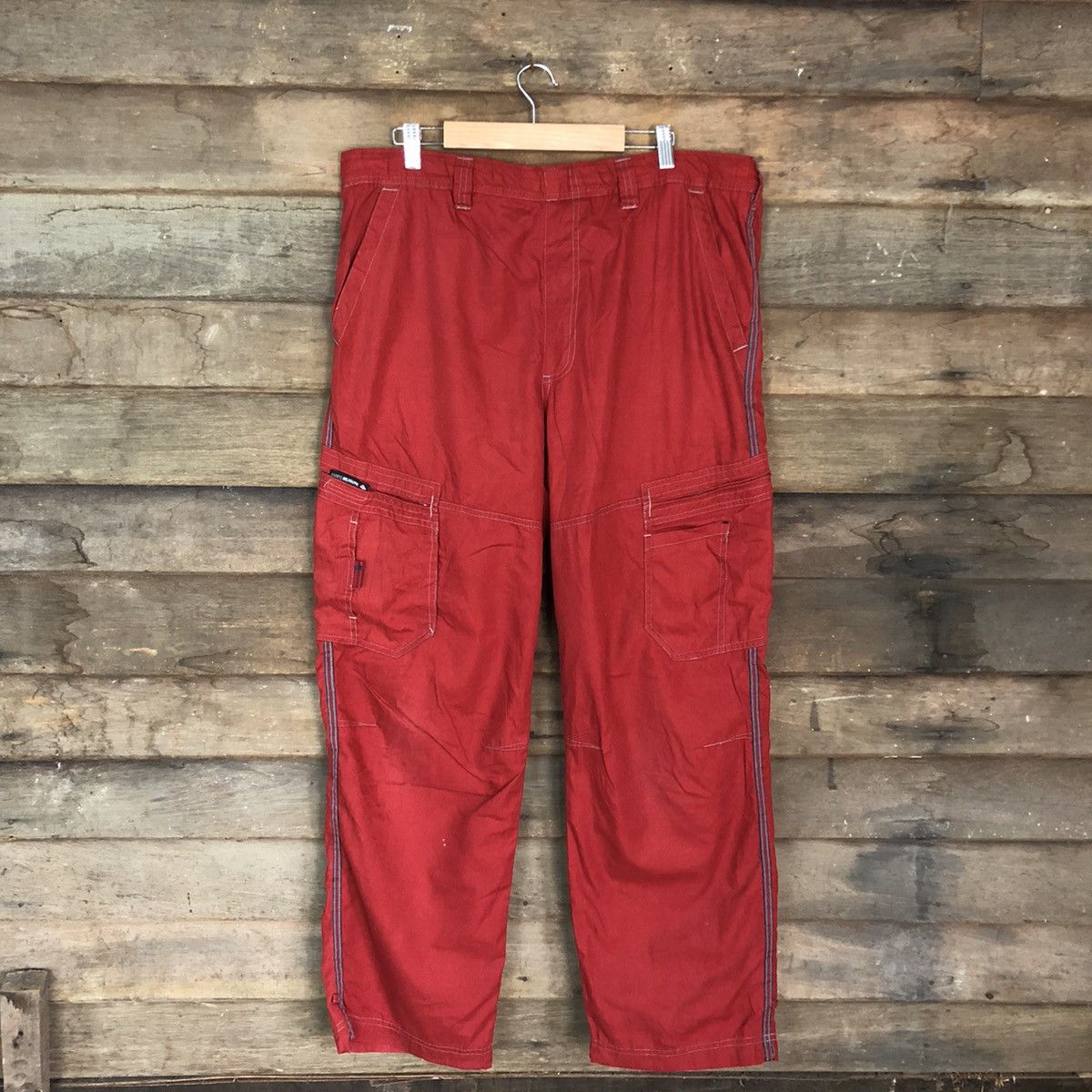 Japanese Brand Cubic Measure Red Multipocket Cargo Pants #0571 Size US 36 / EU 52 - 1 Thumbnail