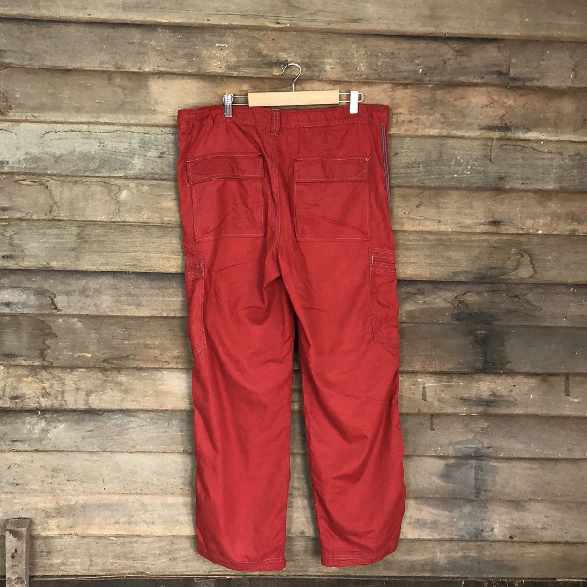 Japanese Brand Cubic Measure Red Multipocket Cargo Pants #0571 Size US 36 / EU 52 - 8 Thumbnail