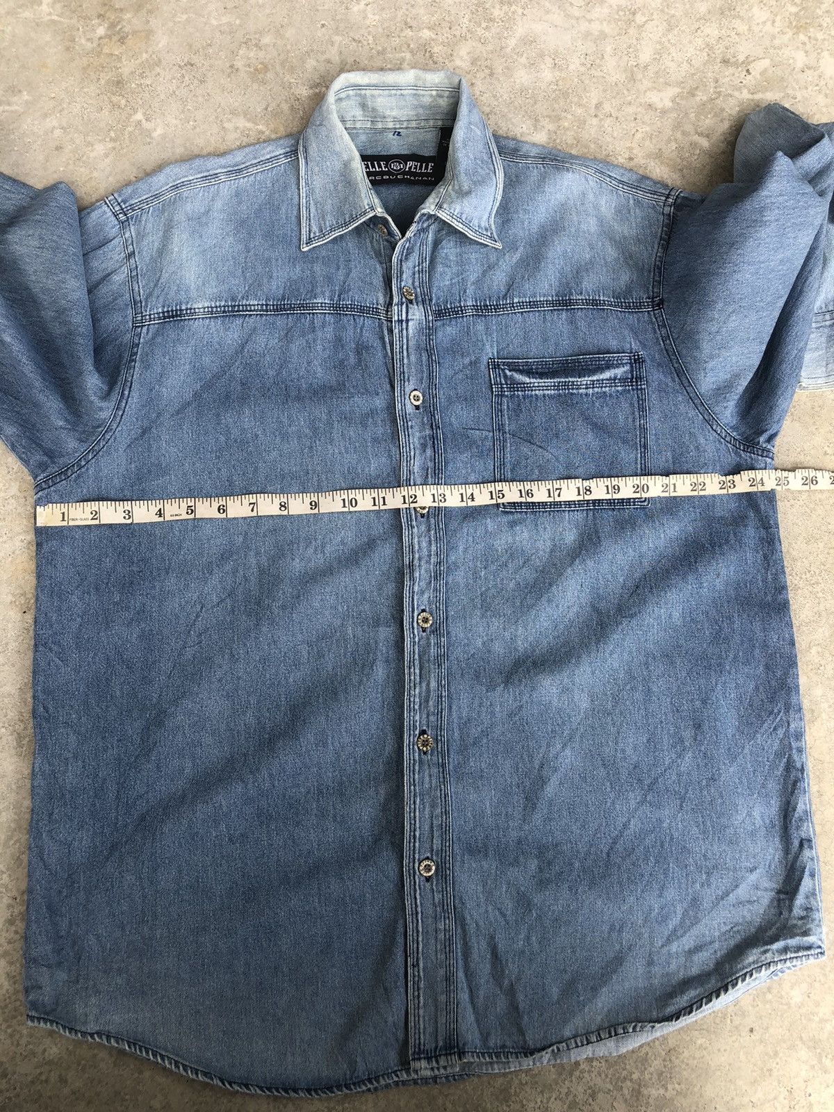Marc Buchanan Pelle Pelle Marc Buchanan Embroidered Distressed Denim Size US L / EU 52-54 / 3 - 16 Thumbnail