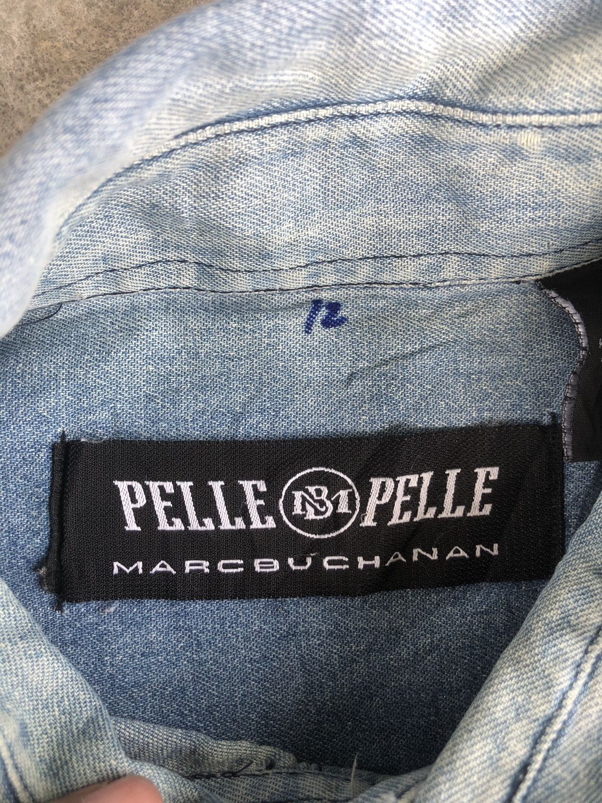 Marc Buchanan Pelle Pelle Marc Buchanan Embroidered Distressed Denim Size US L / EU 52-54 / 3 - 13 Thumbnail