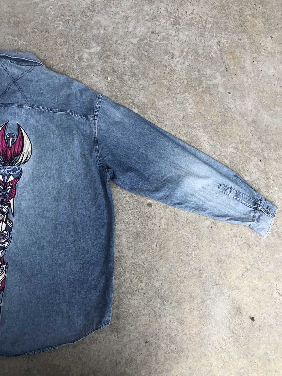 Marc Buchanan Pelle Pelle Marc Buchanan Embroidered Distressed Denim Size US L / EU 52-54 / 3 - 10 Thumbnail